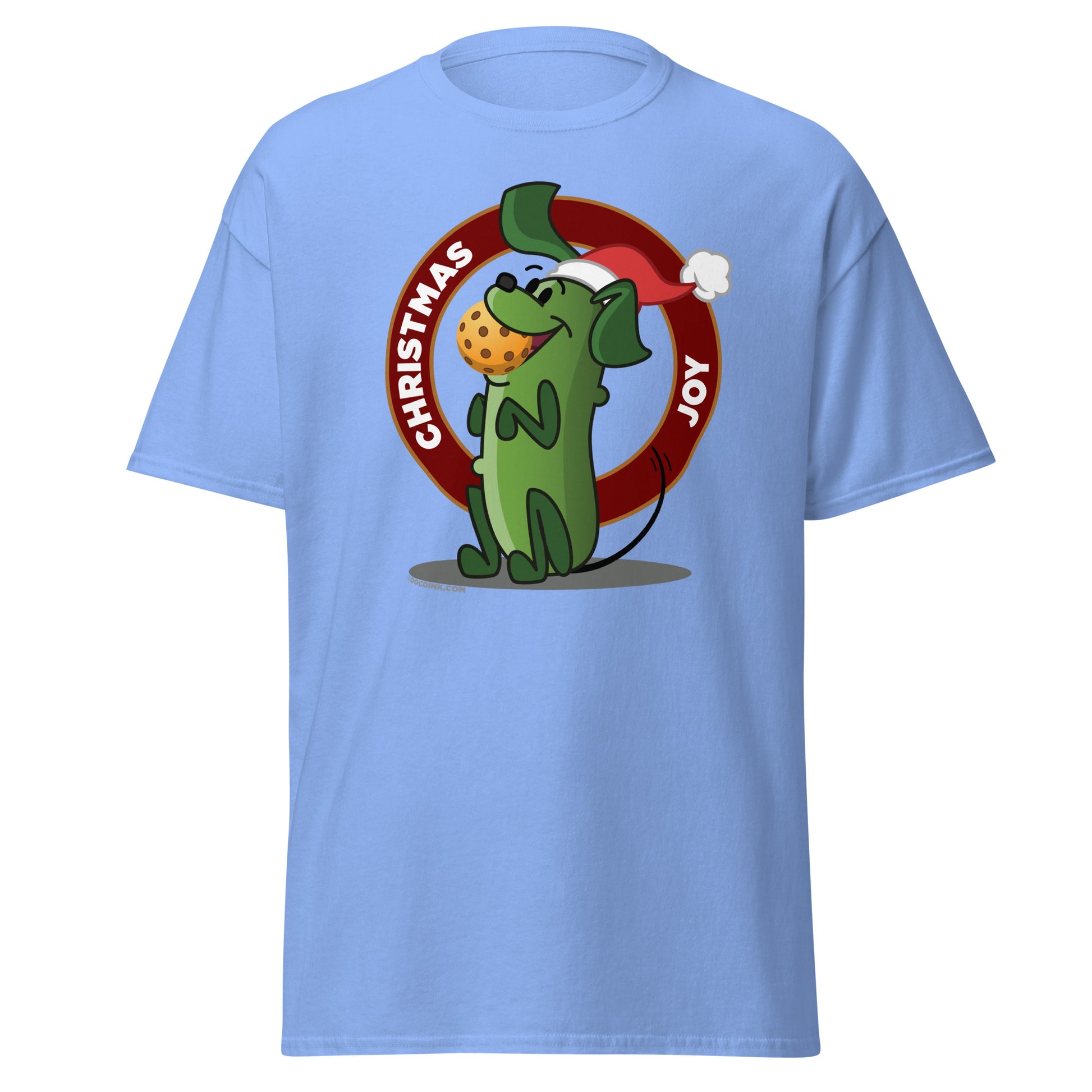 100% Cotton Pickleball T-Shirt - Pickles "Christmas Joy" - DocDink.com