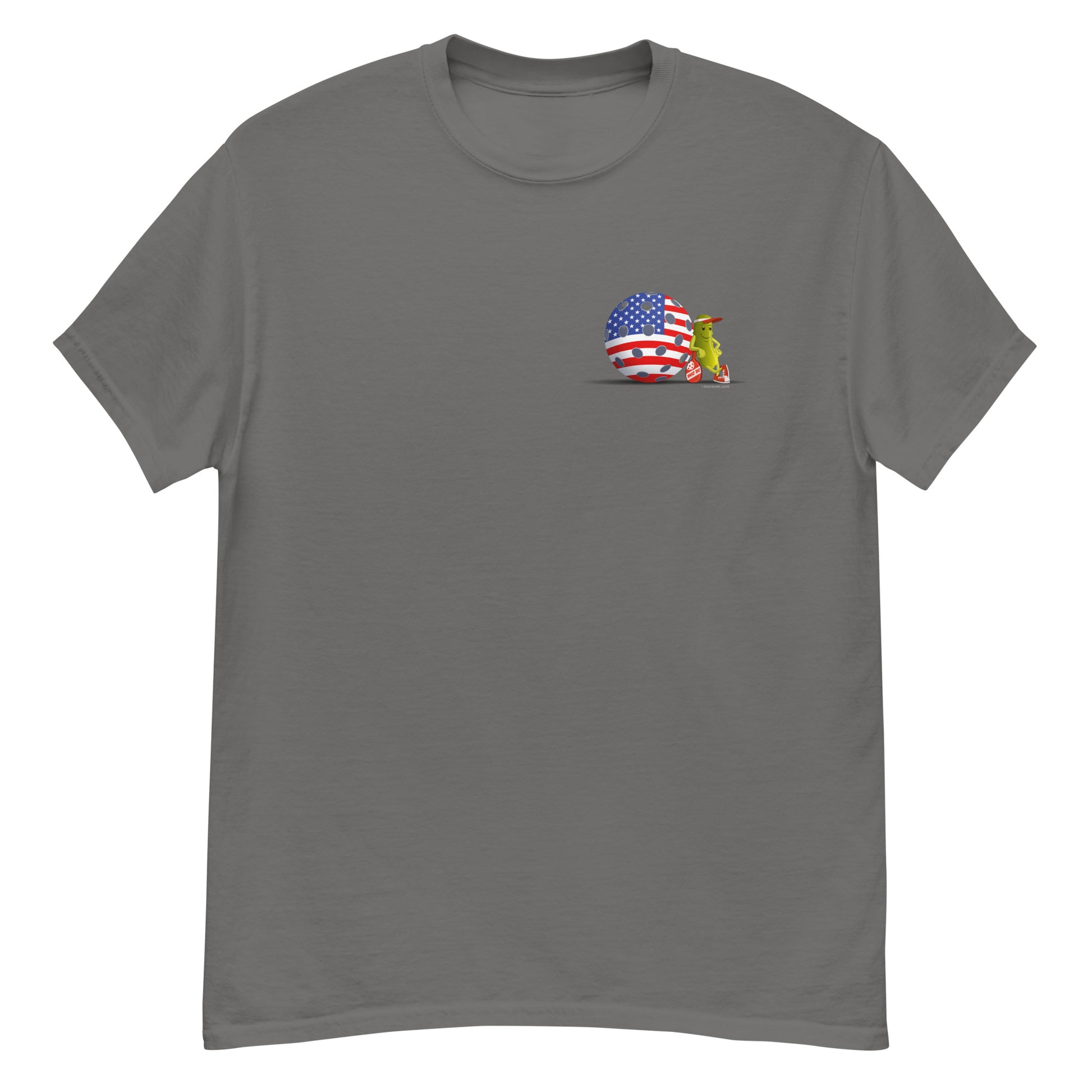 100% Cotton Pickleball T-Shirt - "Resting Pickleball USA" on pocket & back - DocDink.com