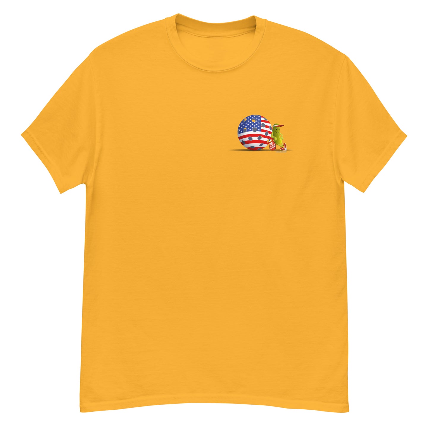 100% Cotton Pickleball T-Shirt - "Resting Pickleball USA" on pocket & back - DocDink.com