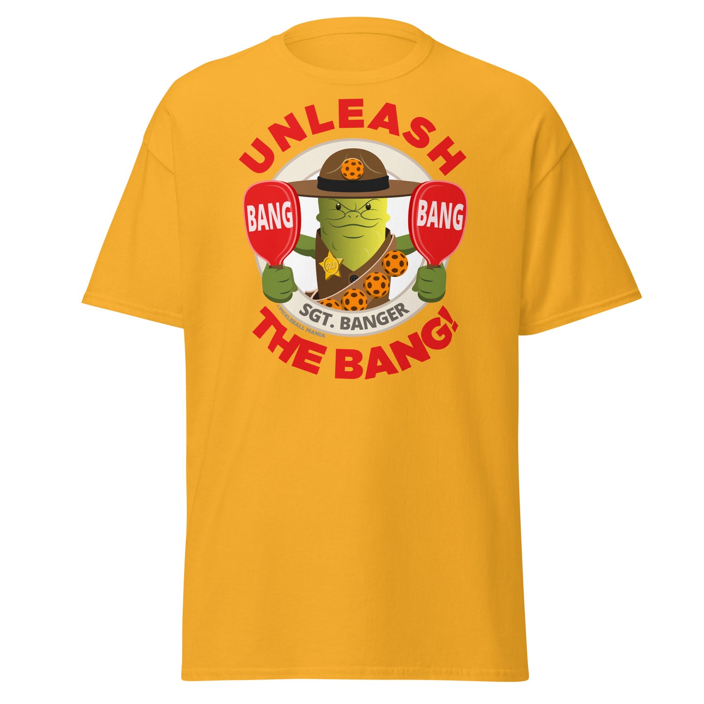 100% Cotton Pickleball T-Shirt - "Unleash the Bang!" - DocDink.com