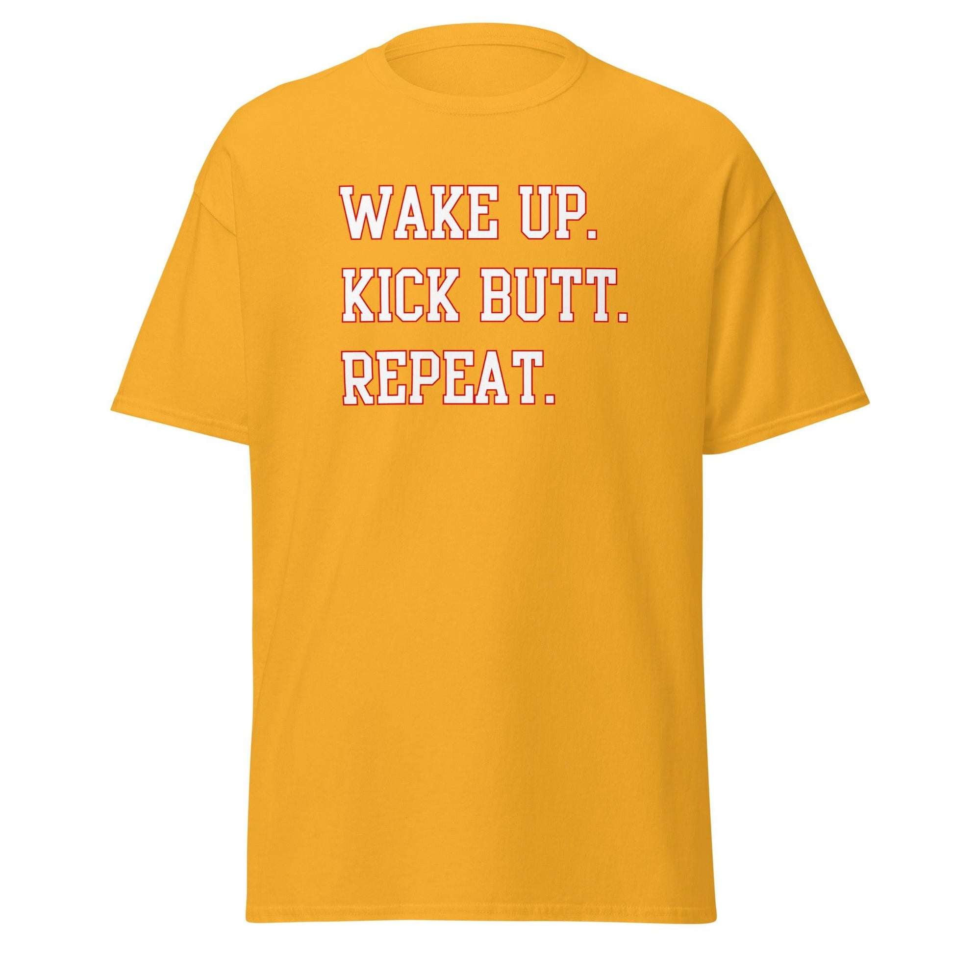 100% Cotton T-Shirt - WAKE UP - White - DocDink.com