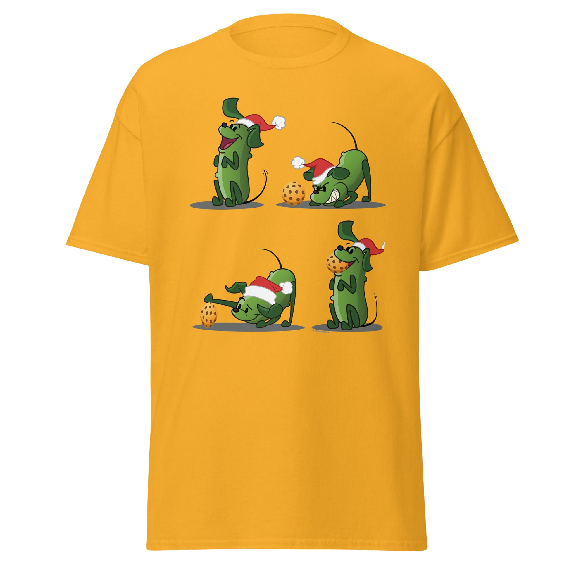 100% Cotton Pickleball T-Shirt - Pickles wants to Play! - Christmas sq. - DocDink.com