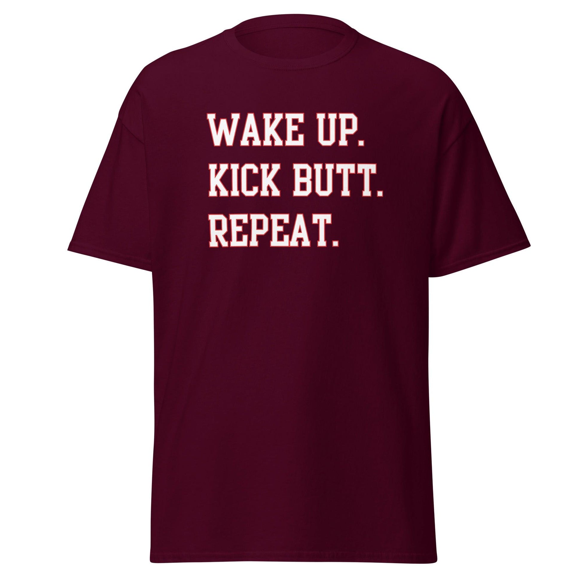 100% Cotton T-Shirt - WAKE UP - White - DocDink.com