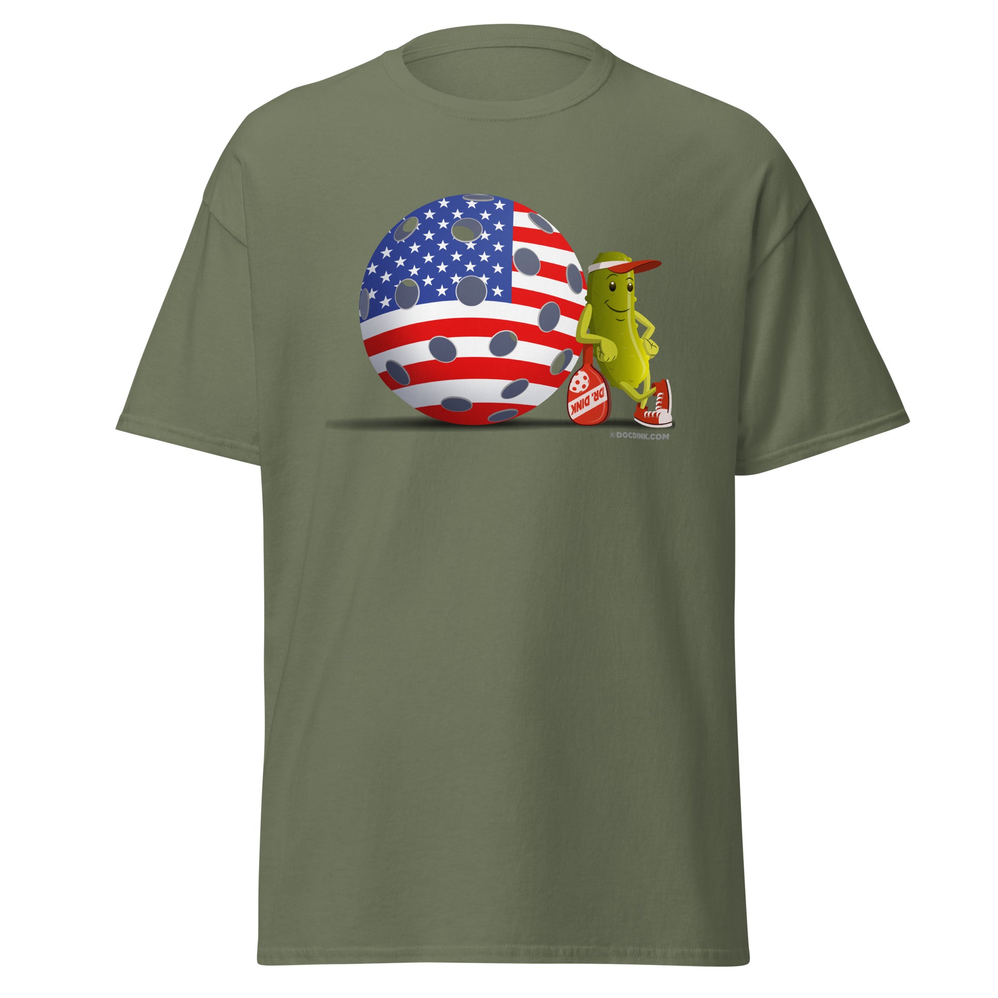 100% Cotton Pickleball T-Shirt - Resting Pickleball USA - DocDink.com