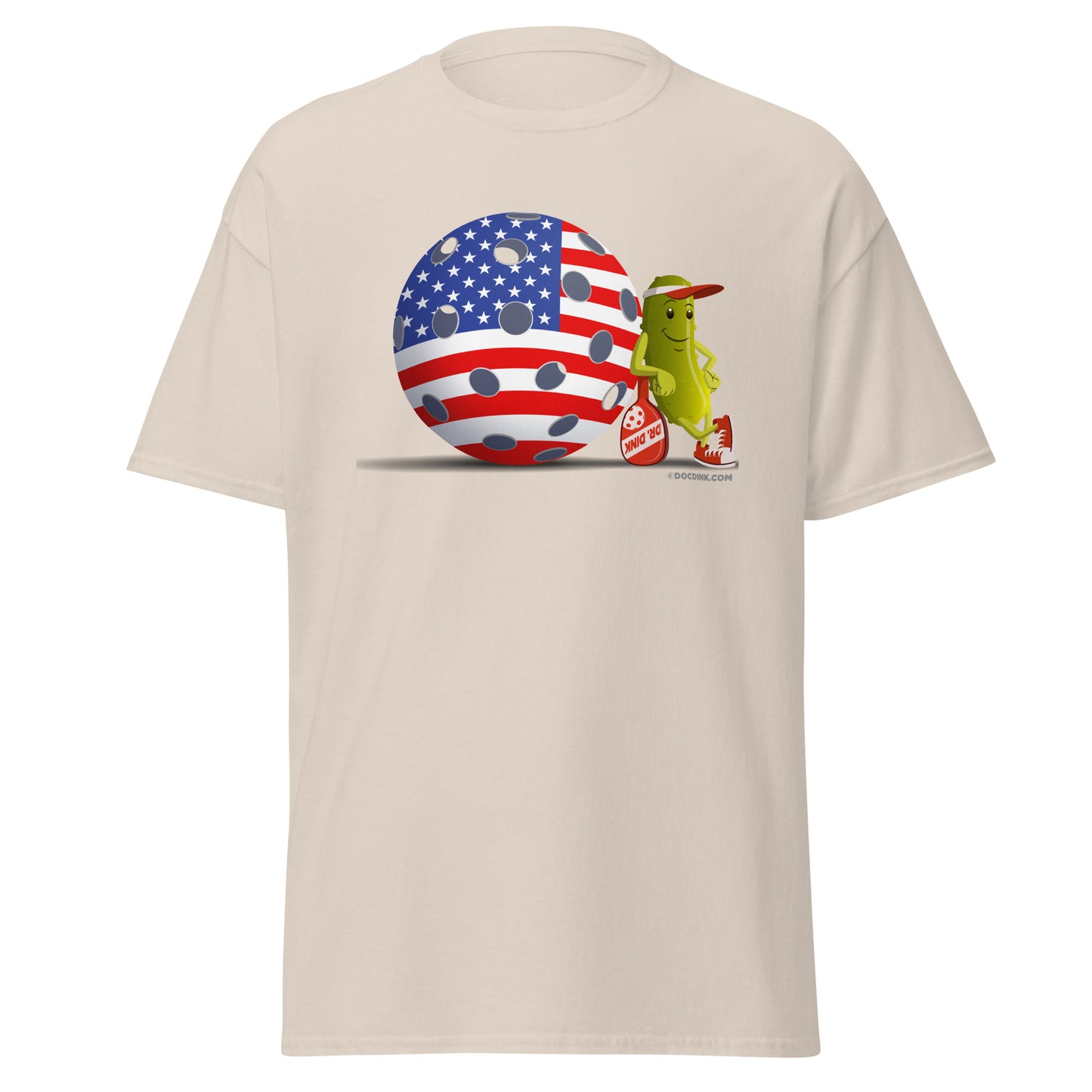 100% Cotton Pickleball T-Shirt - Resting Pickleball USA - DocDink.com