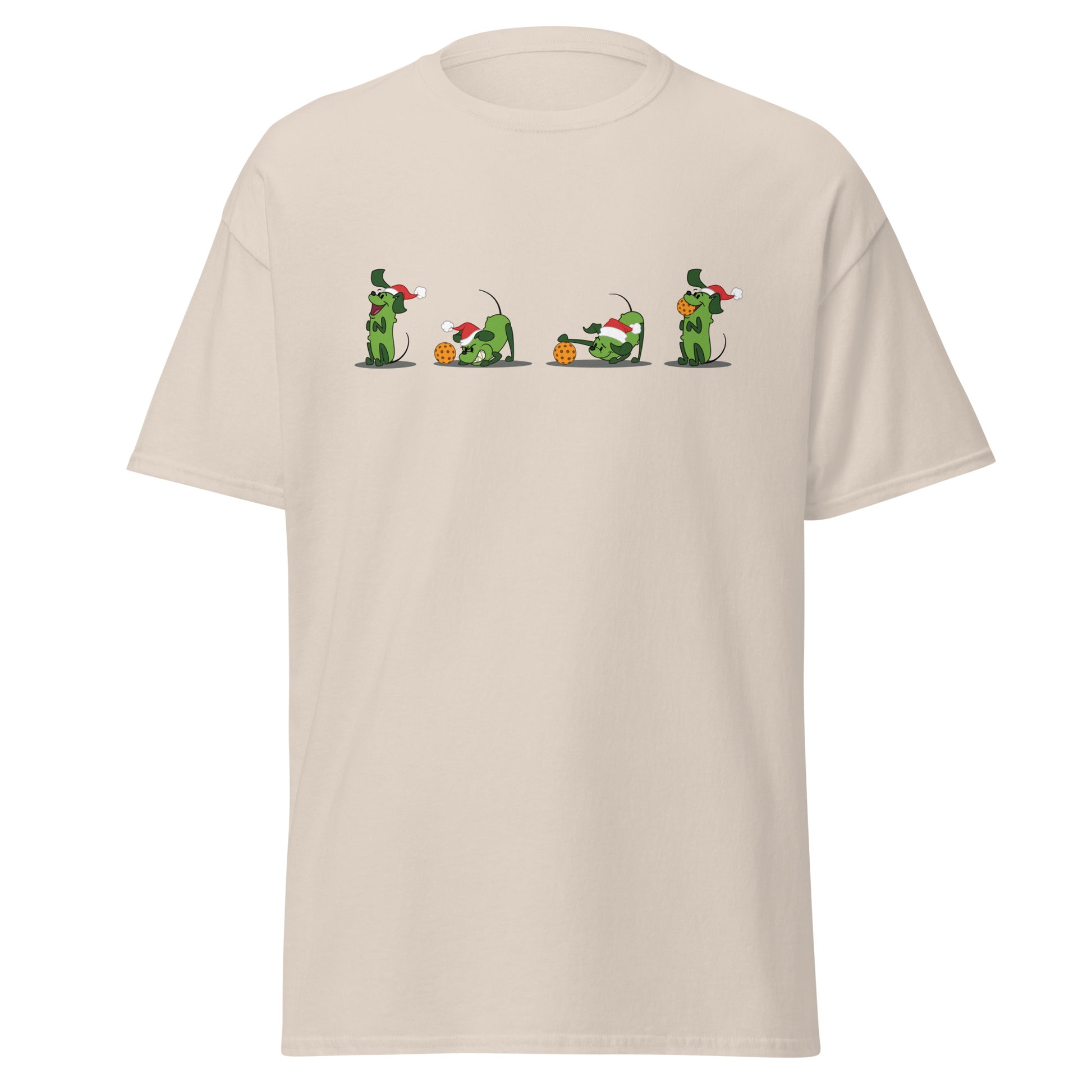 100% Cotton Pickleball T-Shirt - Pickles Wanna Play - XMAS - DocDink.com