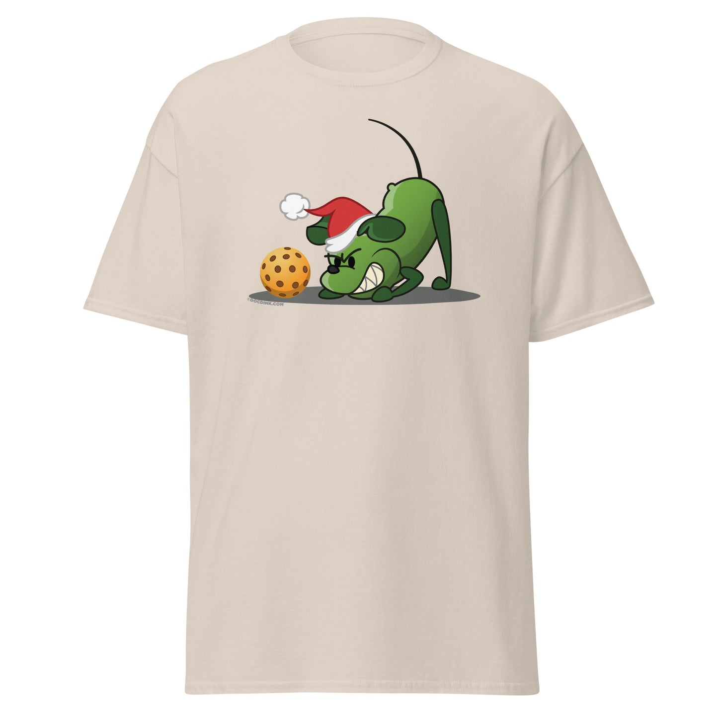 100% Cotton Pickleball T-Shirt - Pickles "Grrr...!" - Christmas - DocDink.com