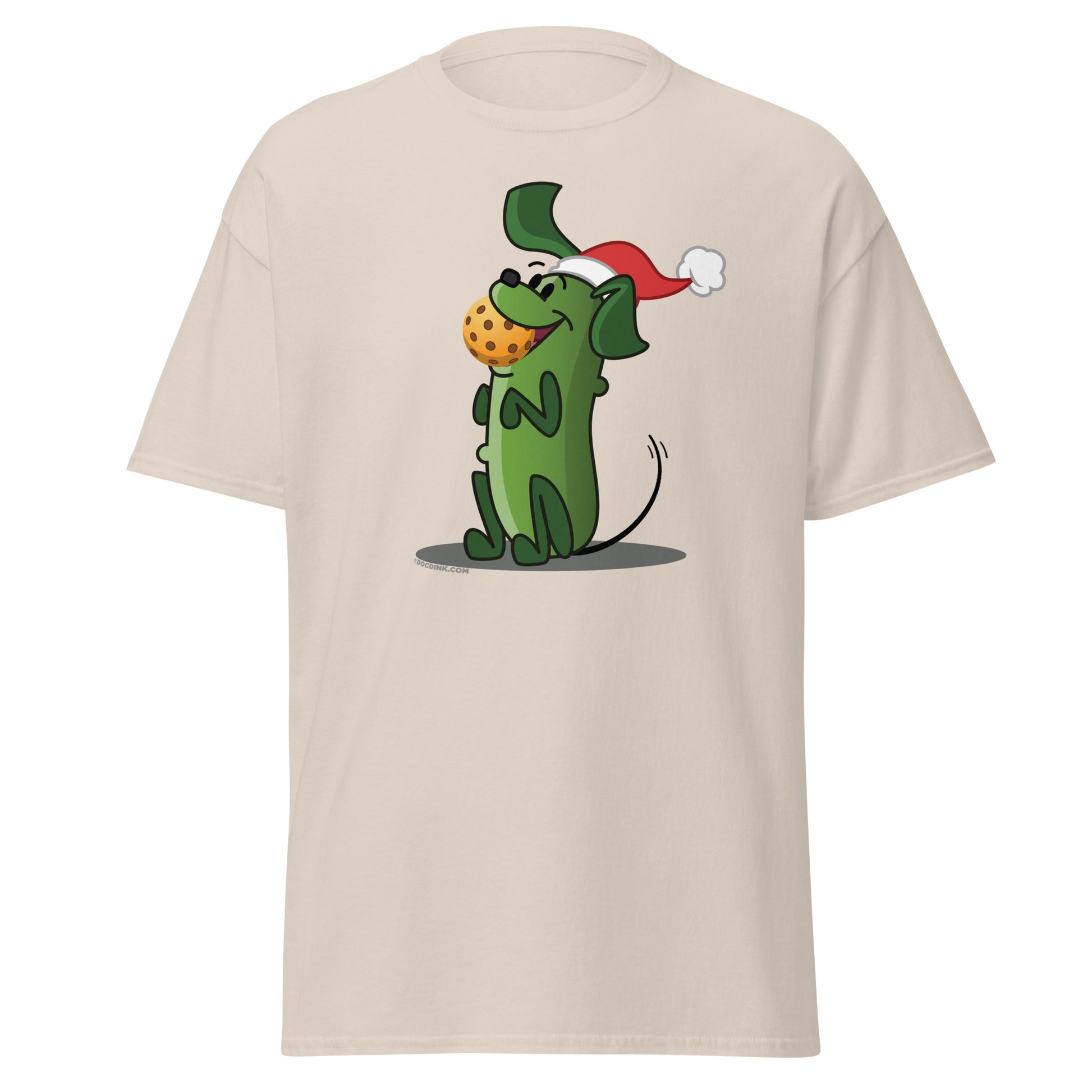 100% Cotton Pickleball T-Shirt - Pickles "Let's Play Now!" - Christmas - DocDink.com