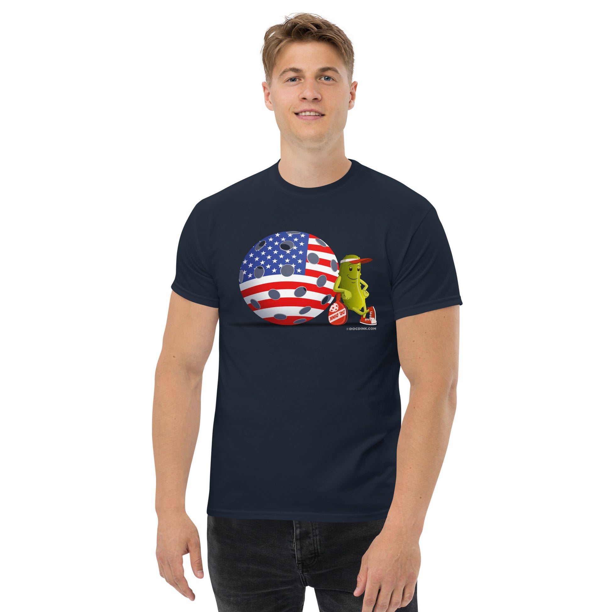 100% Cotton Pickleball T-Shirt - Resting Pickleball USA - DocDink.com