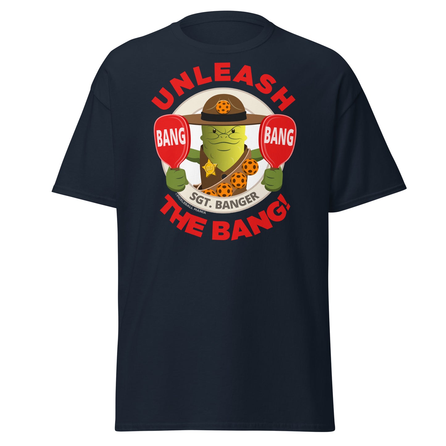 100% Cotton Pickleball T-Shirt - "Unleash the Bang!" - DocDink.com