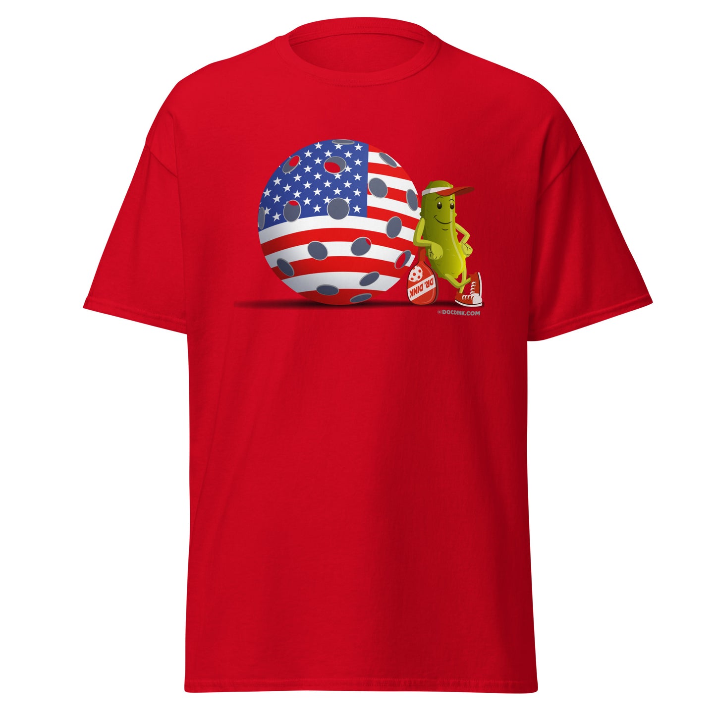 100% Cotton Pickleball T-Shirt - Resting Pickleball USA - DocDink.com