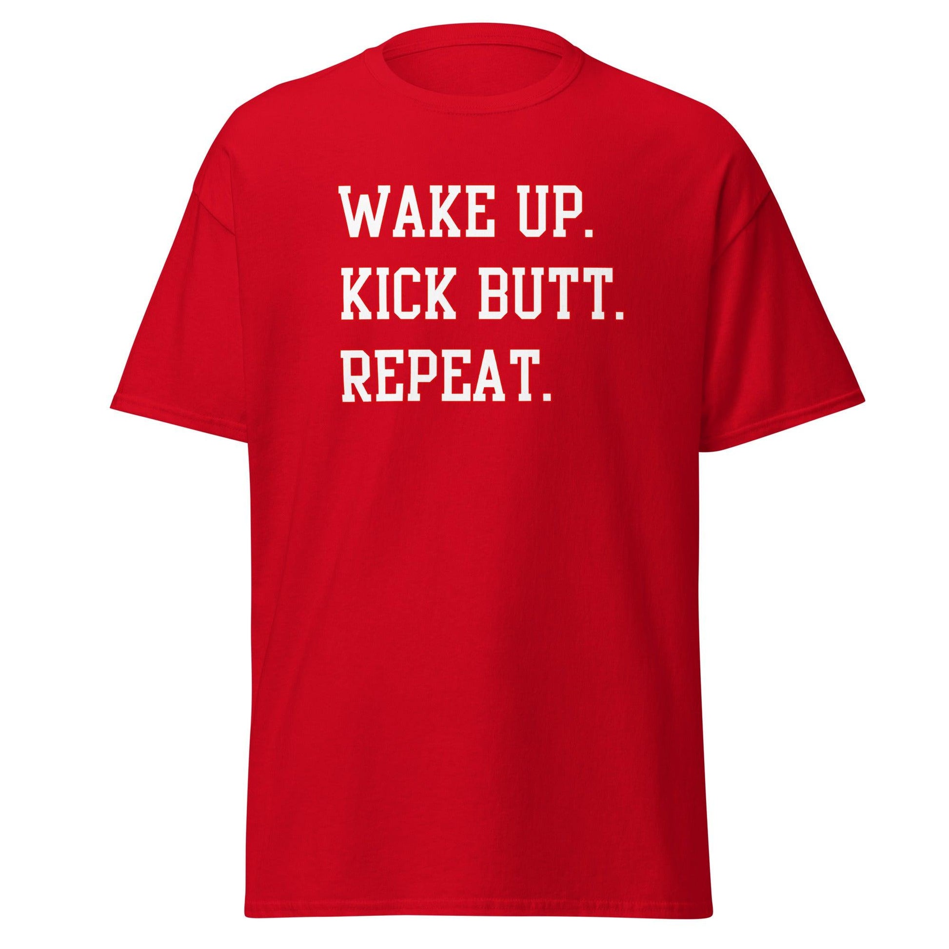 100% Cotton T-Shirt - WAKE UP - White - DocDink.com