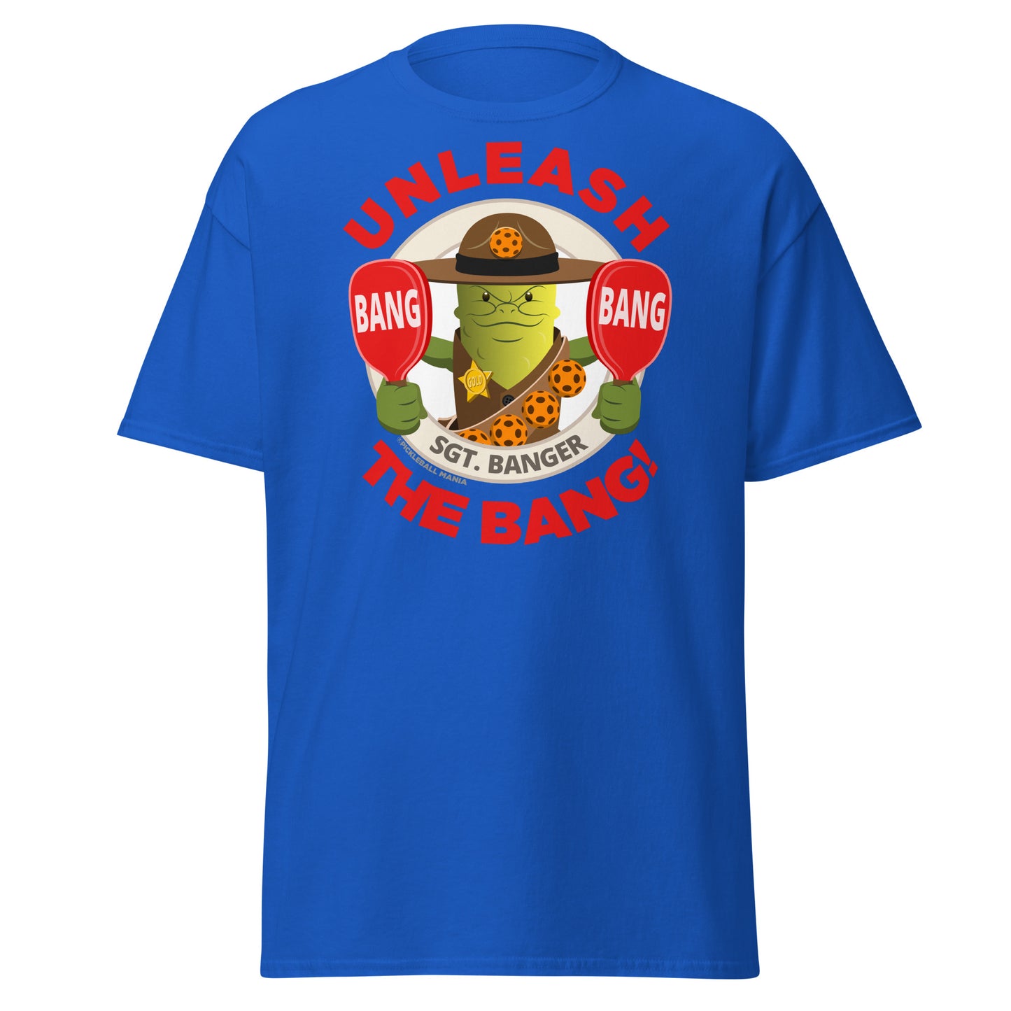 100% Cotton Pickleball T-Shirt - "Unleash the Bang!" - DocDink.com