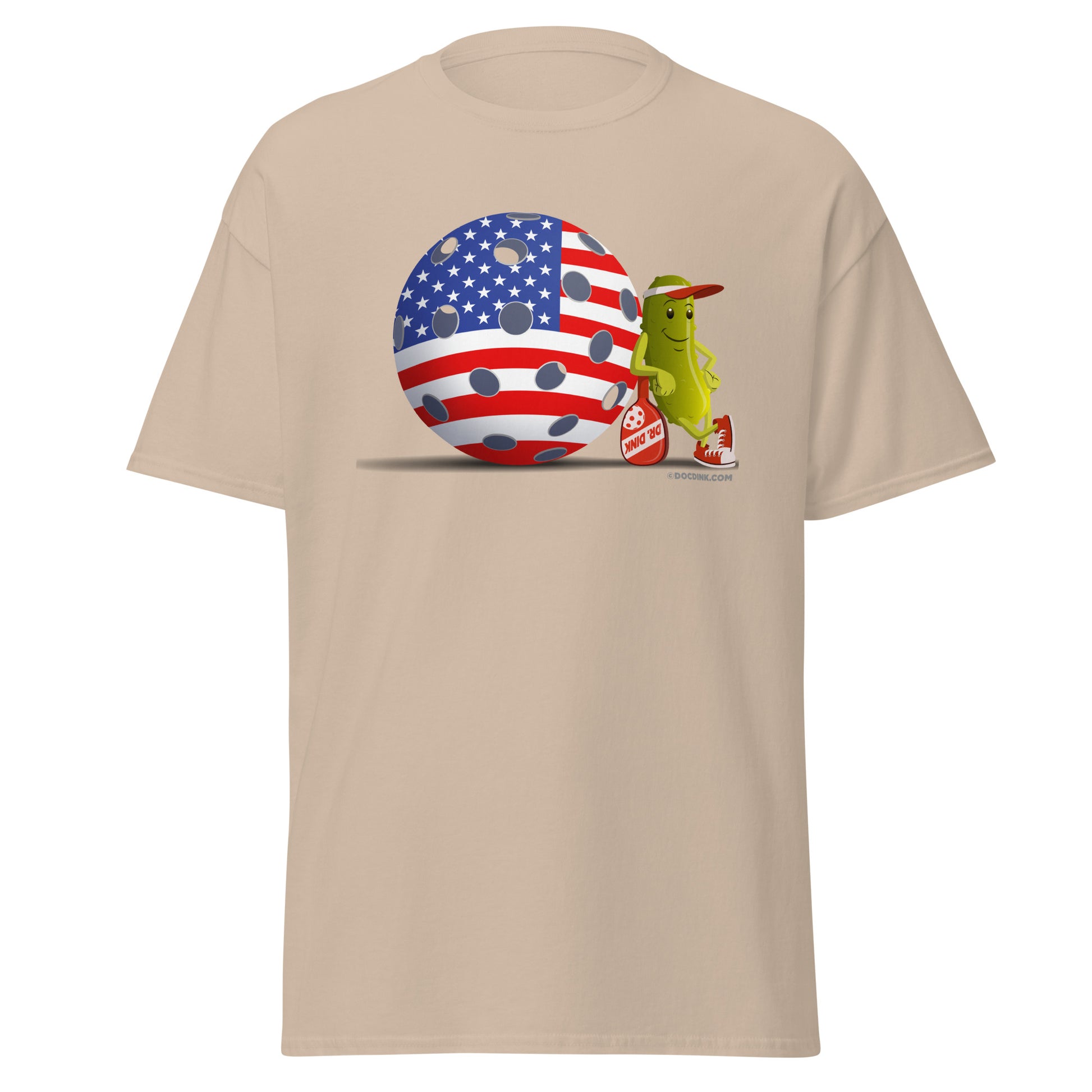 100% Cotton Pickleball T-Shirt - Resting Pickleball USA - DocDink.com