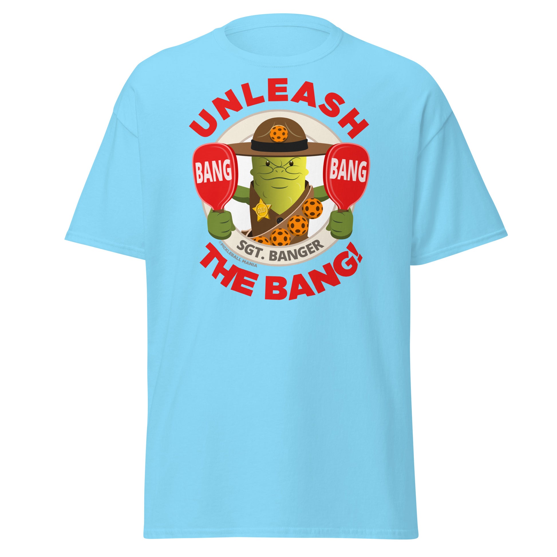 100% Cotton Pickleball T-Shirt - "Unleash the Bang!" - DocDink.com