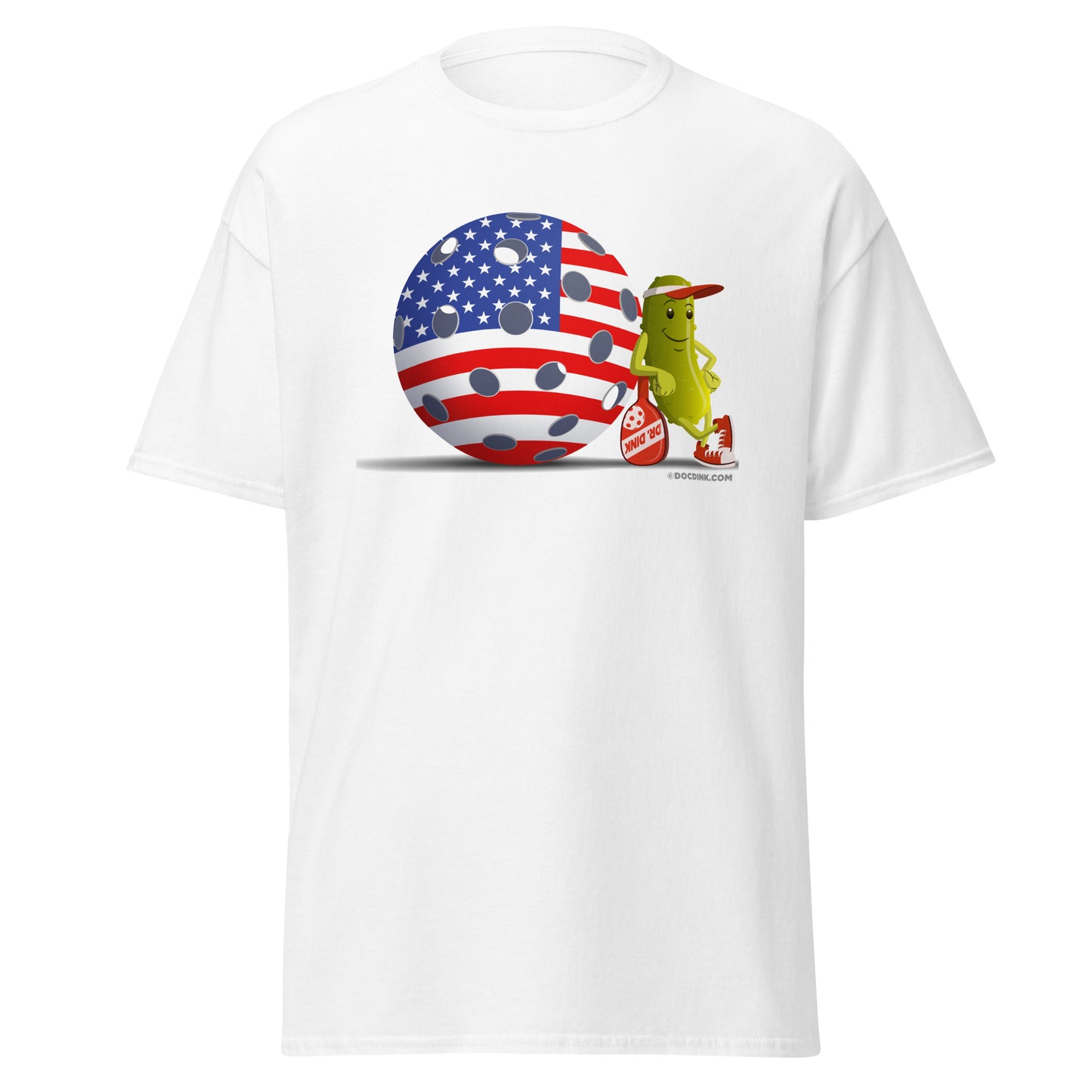 100% Cotton Pickleball T-Shirt - Resting Pickleball USA - DocDink.com