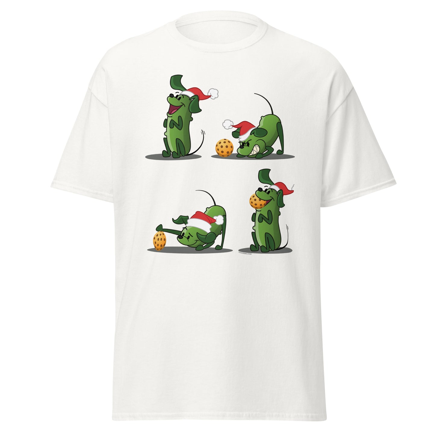 100% Cotton Pickleball T-Shirt - Pickles wants to Play! - Christmas sq. - DocDink.com