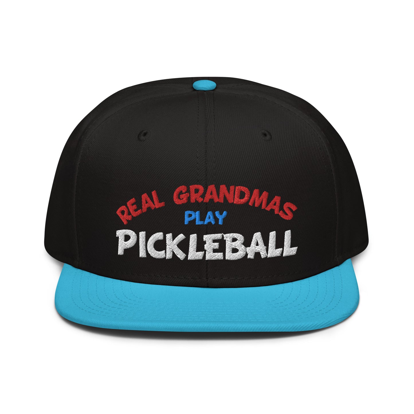 Snapback Hat - "REAL Grandmas Play Pickleball" - DocDink.com