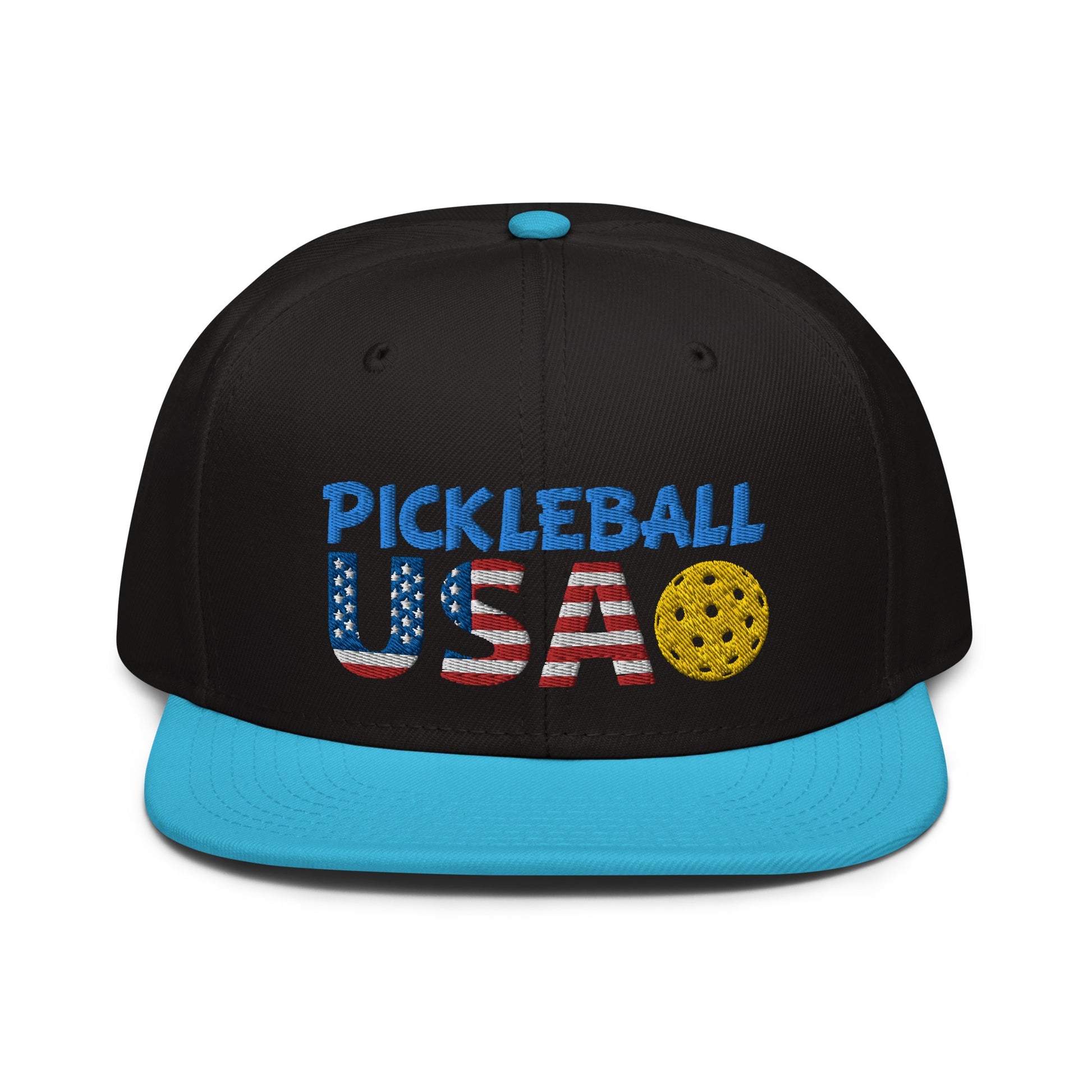 Snapback Hat - "Pickleball USA" + ball - DocDink.com