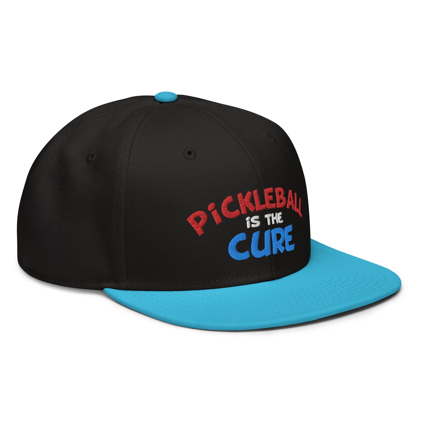 Snapback Hat - "Pickleball is the Cure" - DocDink.com