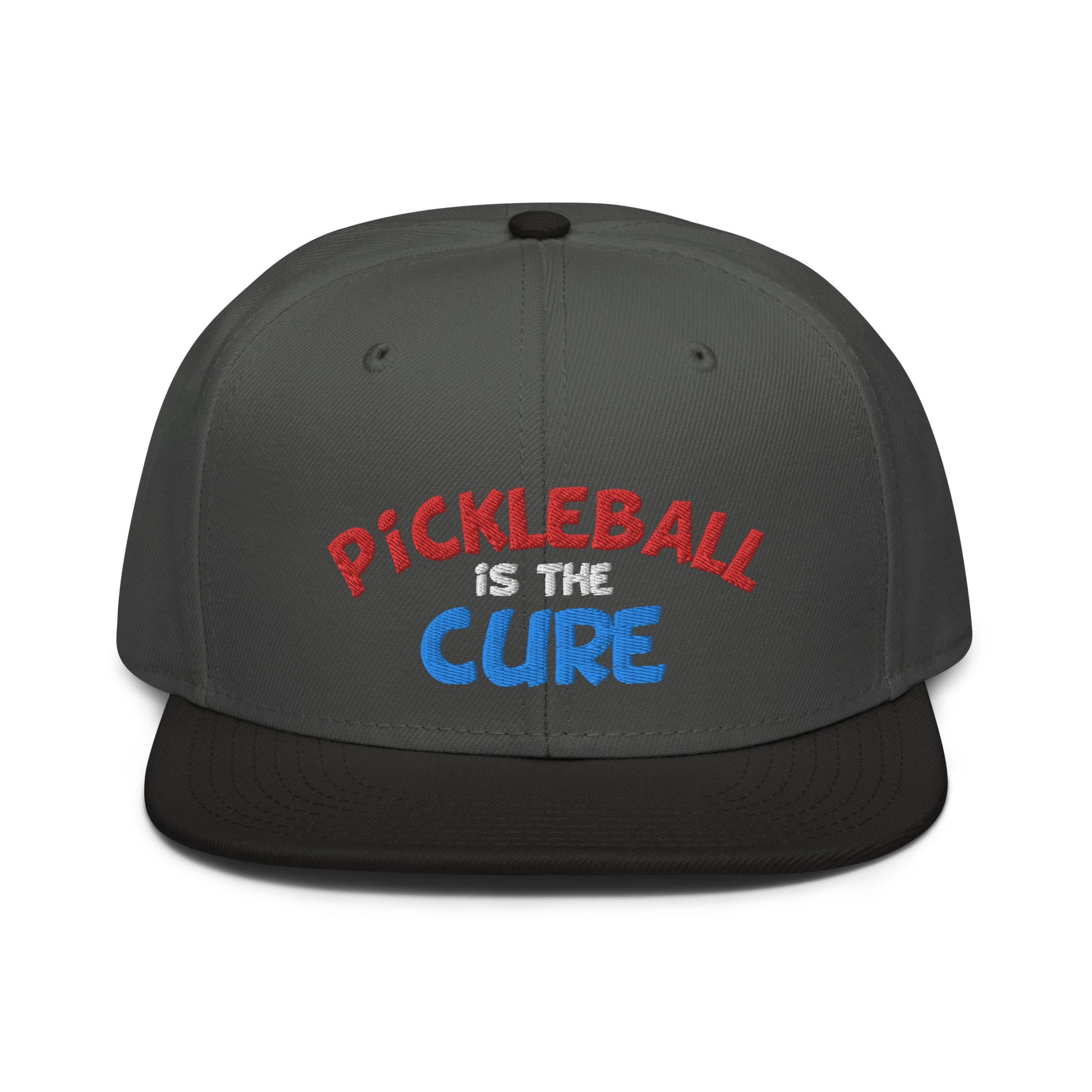 Snapback Hat - "Pickleball is the Cure" - DocDink.com