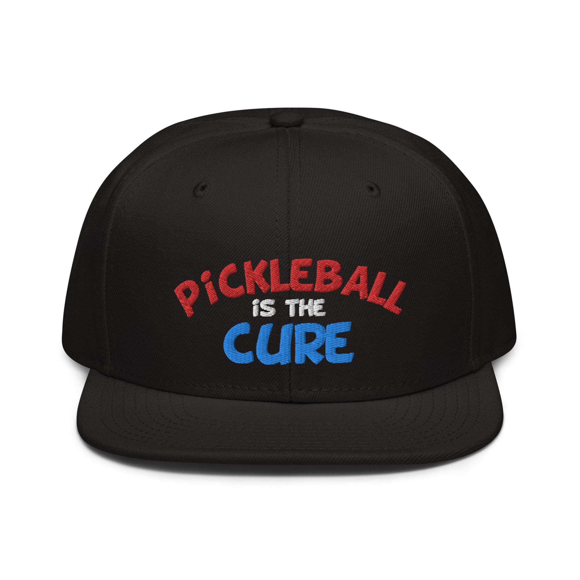 Snapback Hat - "Pickleball is the Cure" - DocDink.com