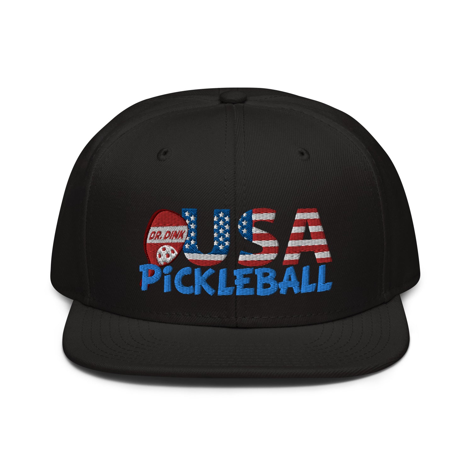 Snapback Hat - "Pickleball USA" w/paddle - DocDink.com