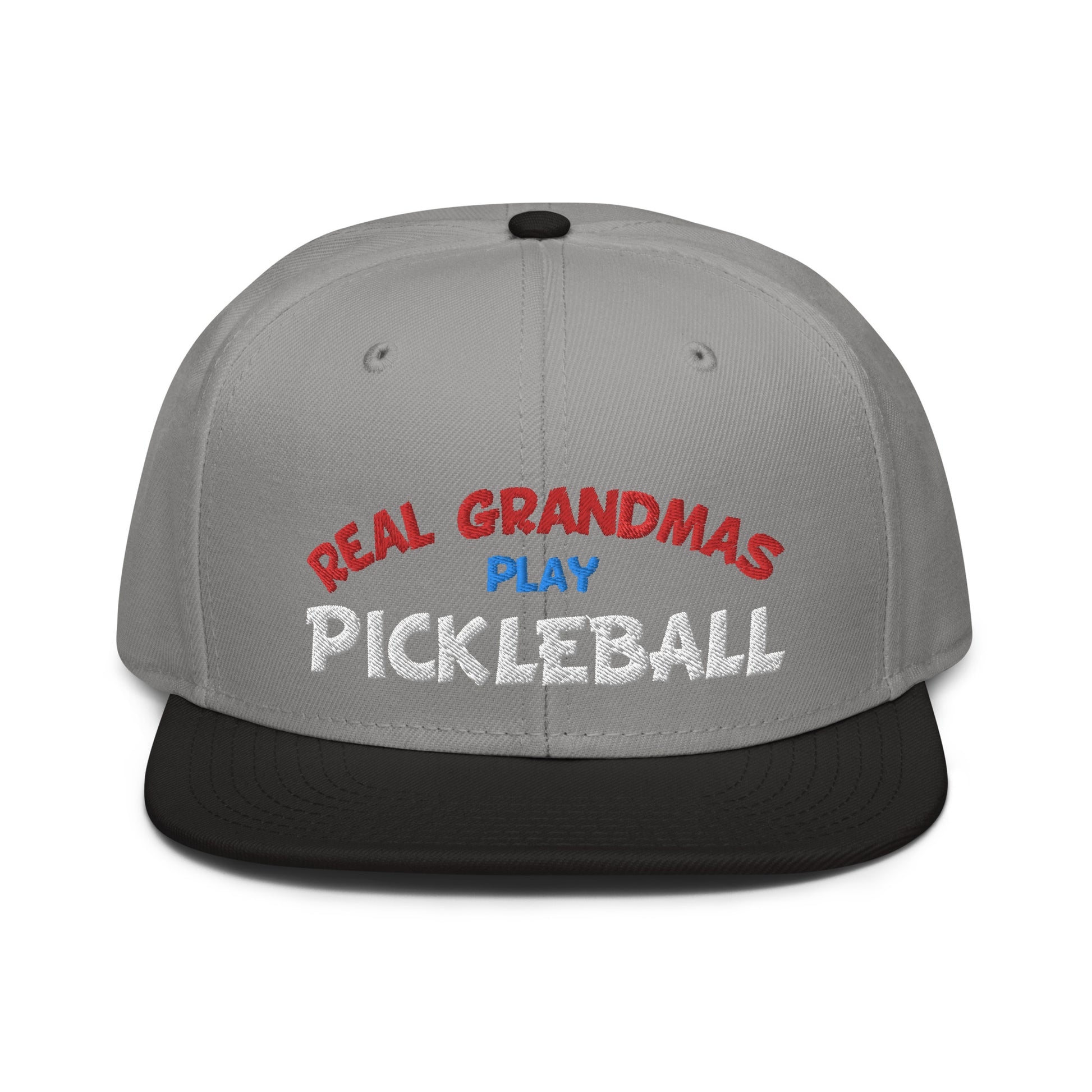 Snapback Hat - "REAL Grandmas Play Pickleball" - DocDink.com