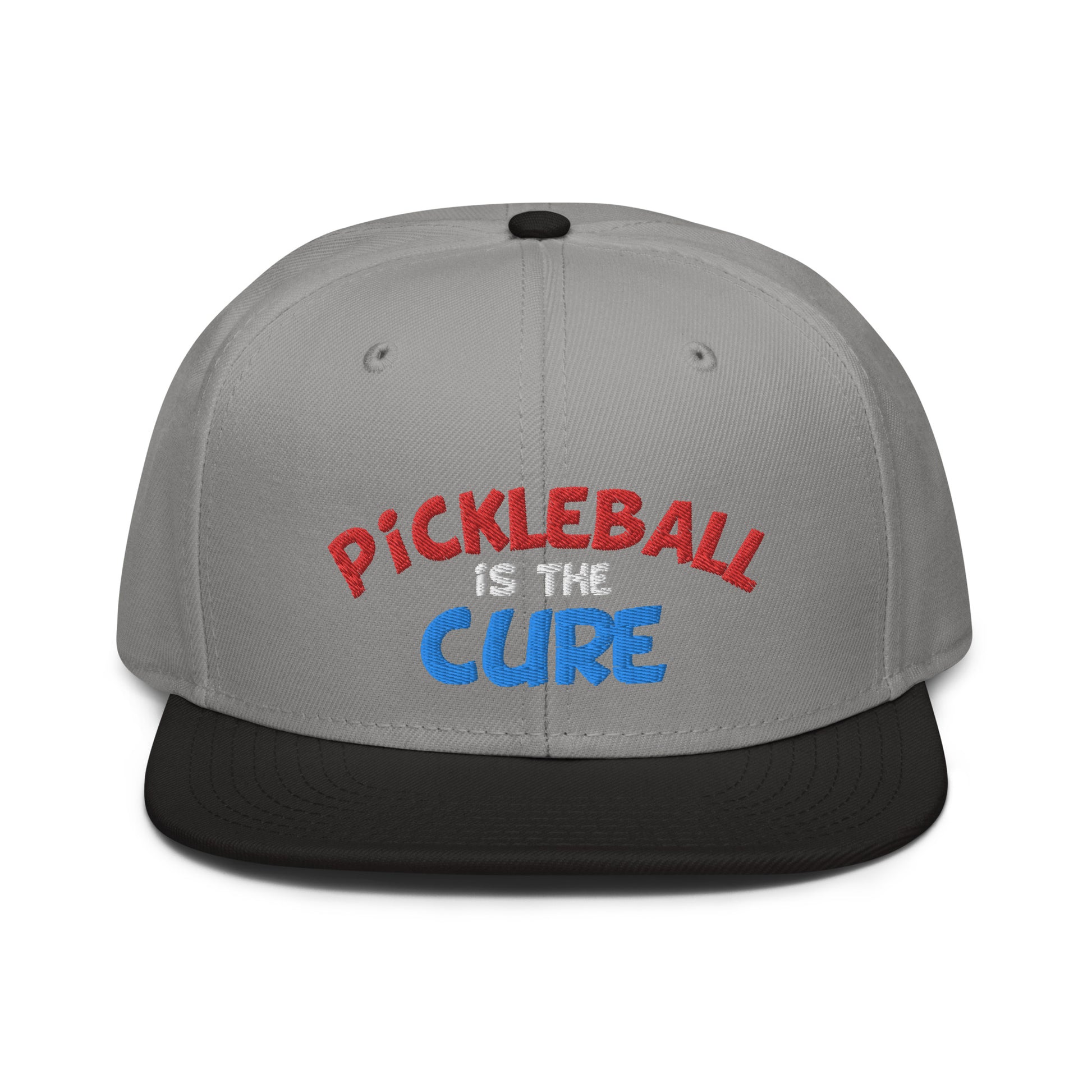 Snapback Hat - "Pickleball is the Cure" - DocDink.com