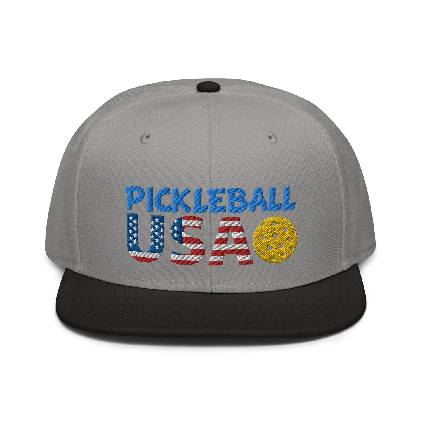 Snapback Hat - "Pickleball USA" + ball - DocDink.com