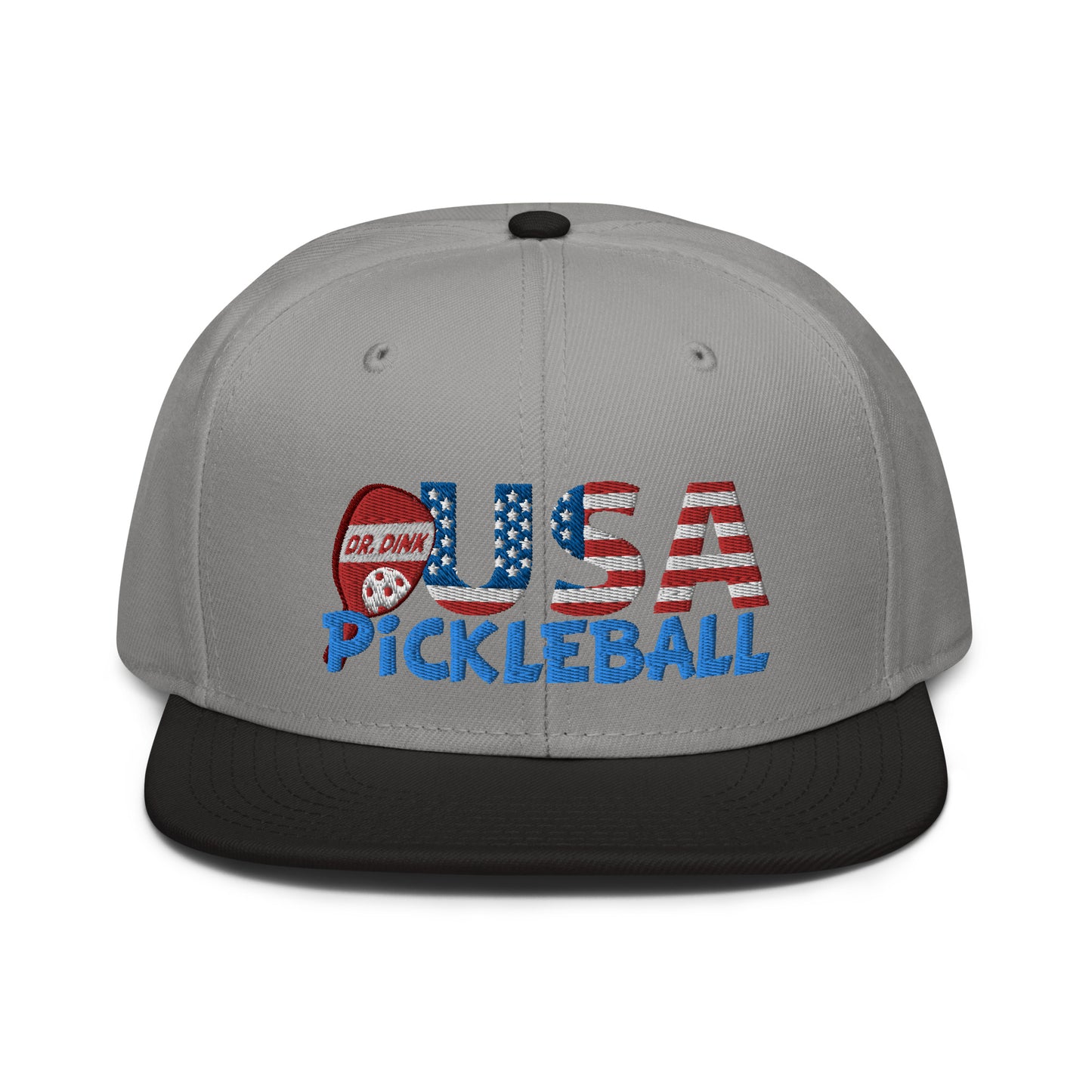 Snapback Hat - "Pickleball USA" w/paddle - DocDink.com