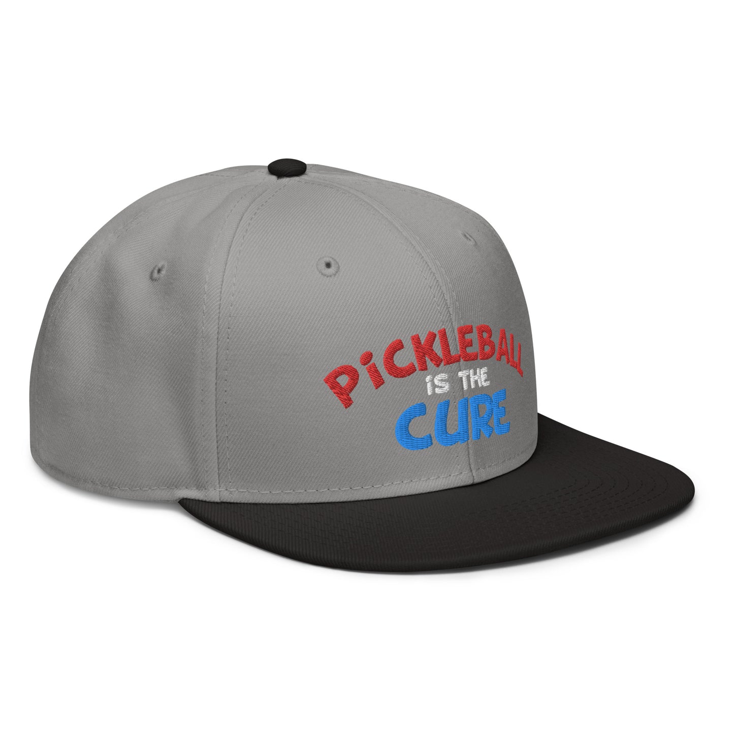 Snapback Hat - "Pickleball is the Cure" - DocDink.com