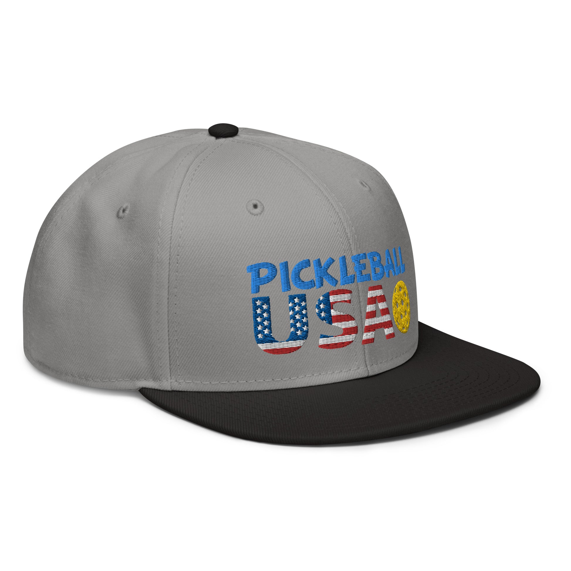 Snapback Hat - "Pickleball USA" + ball - DocDink.com