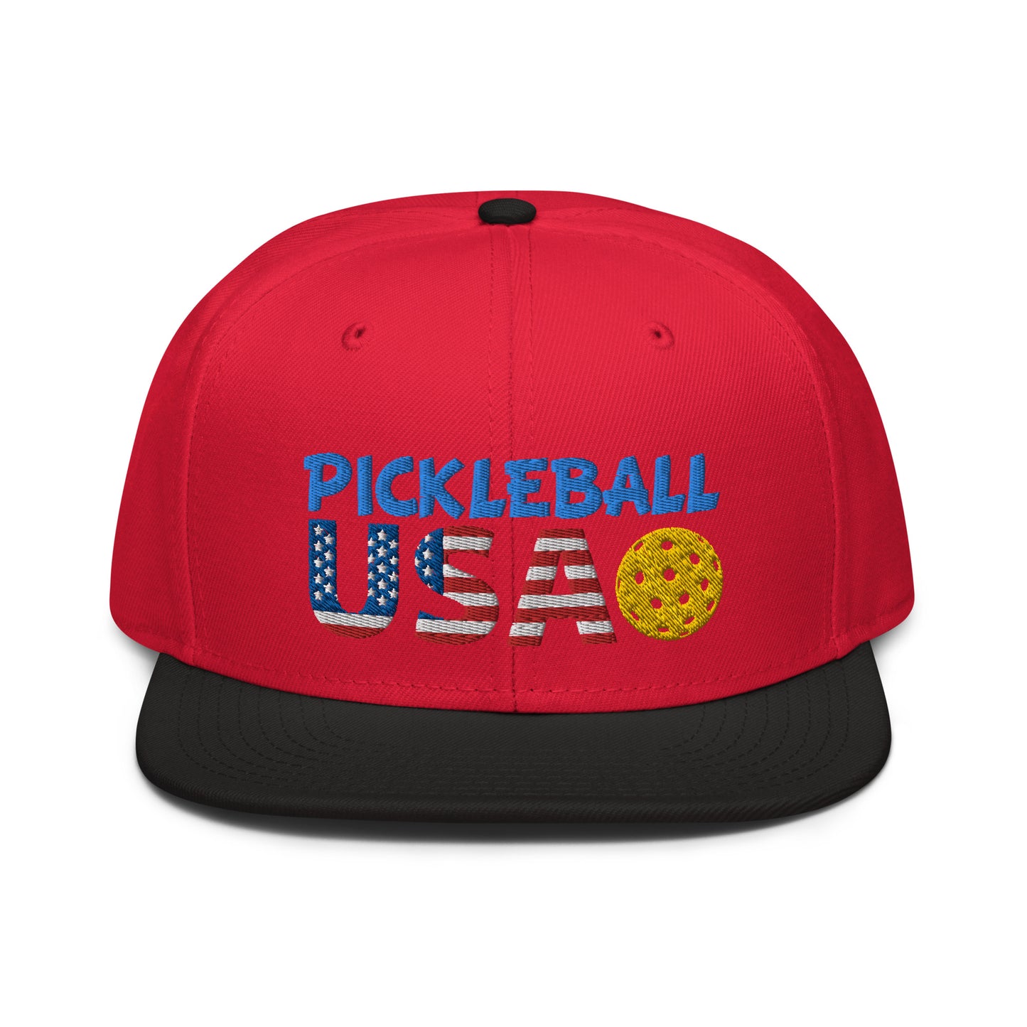 Snapback Hat - "Pickleball USA" + ball - DocDink.com