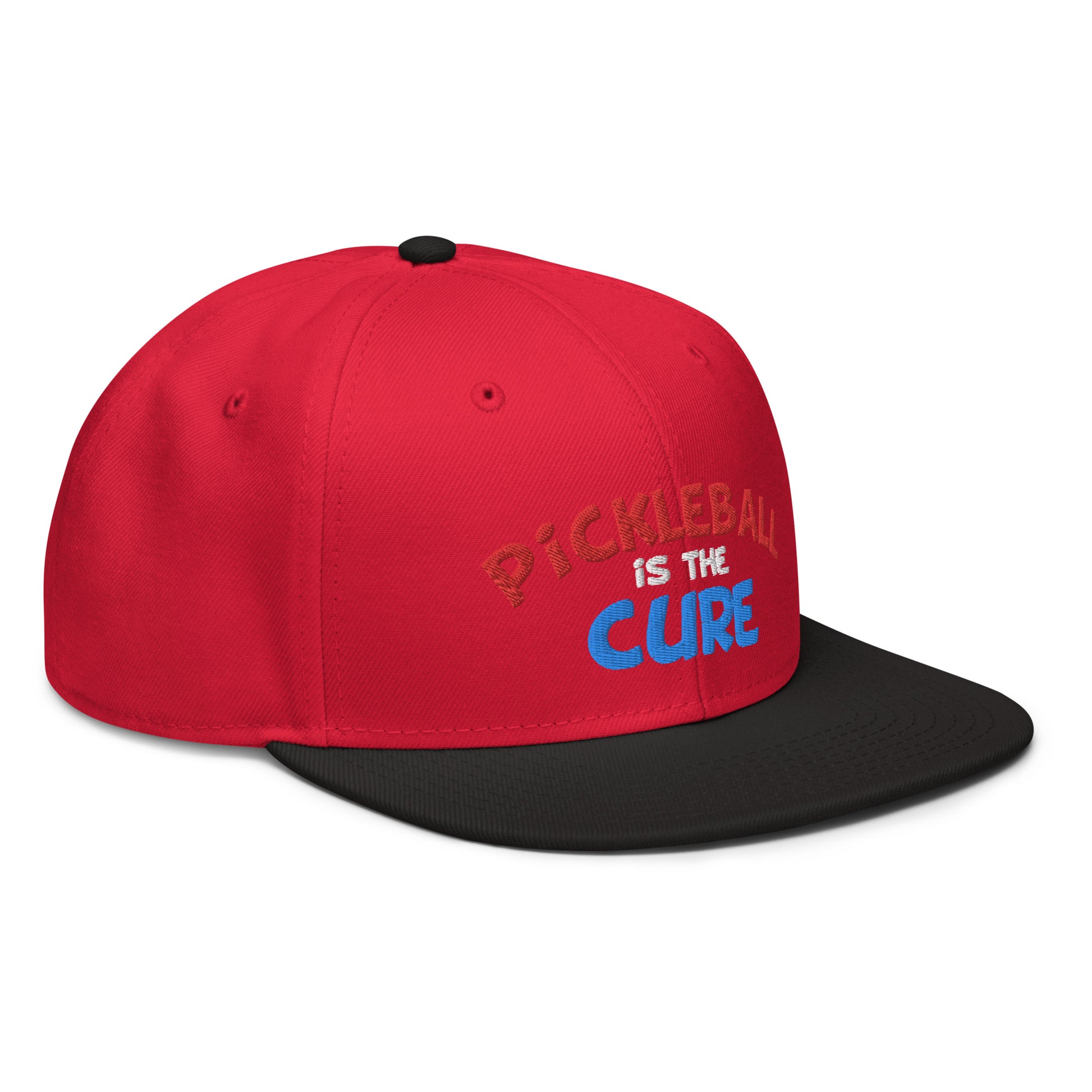 Snapback Hat - "Pickleball is the Cure" - DocDink.com