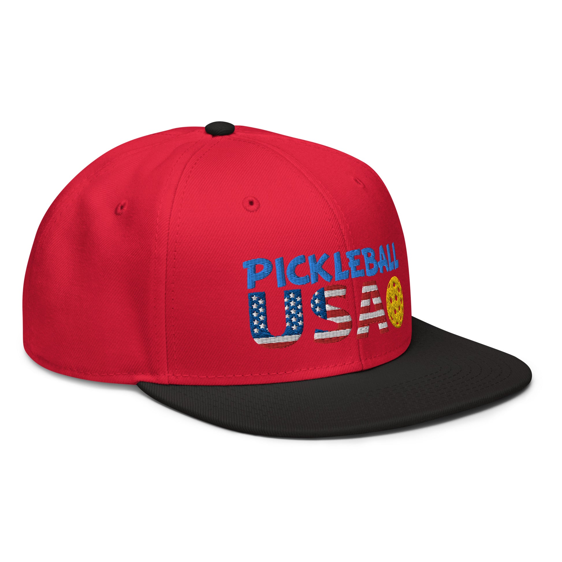 Snapback Hat - "Pickleball USA" + ball - DocDink.com