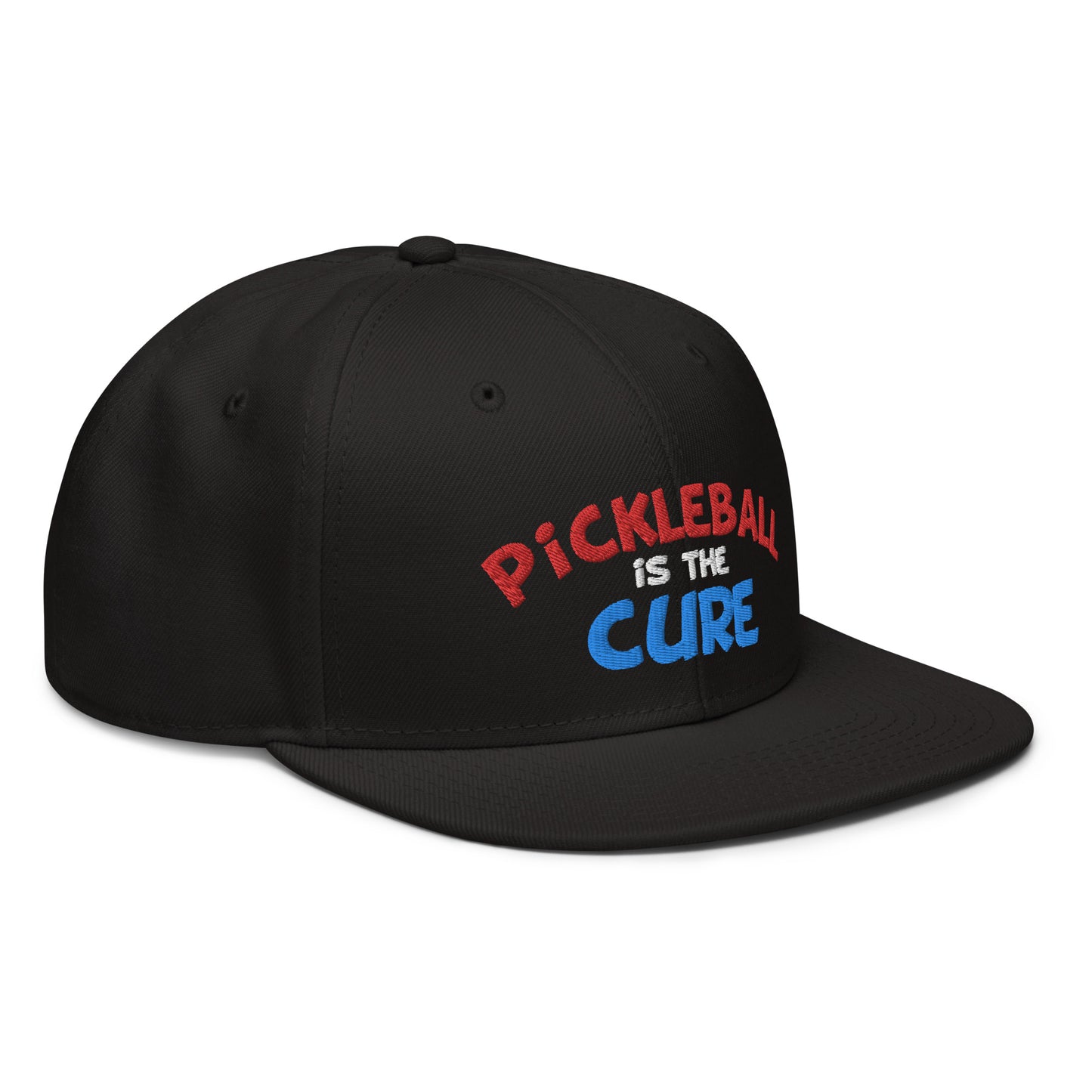 Snapback Hat - "Pickleball is the Cure" - DocDink.com