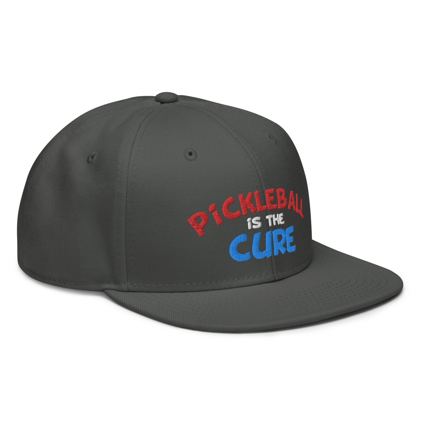 Snapback Hat - "Pickleball is the Cure" - DocDink.com