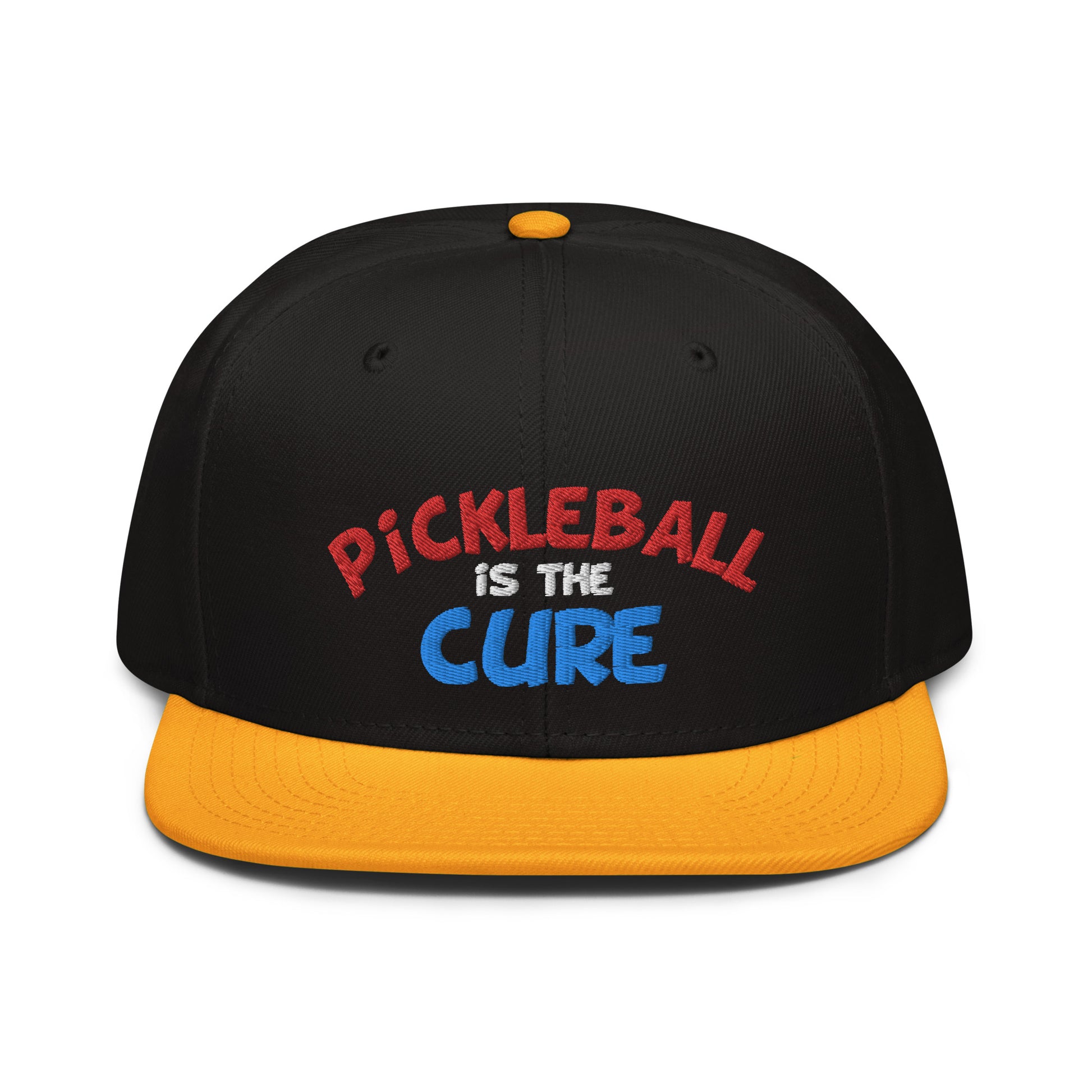 Snapback Hat - "Pickleball is the Cure" - DocDink.com