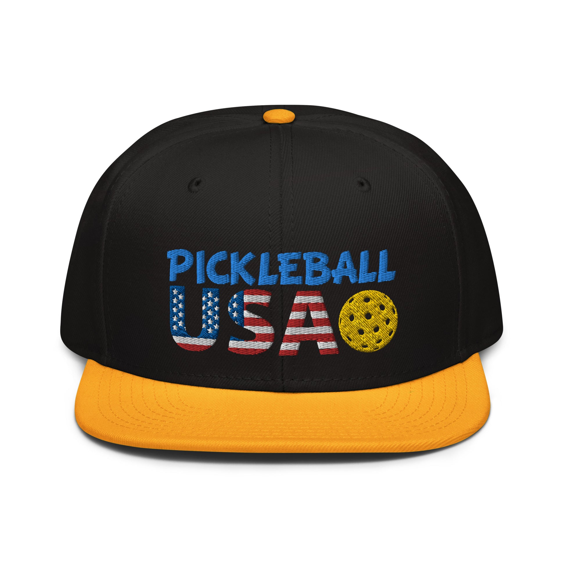 Snapback Hat - "Pickleball USA" + ball - DocDink.com