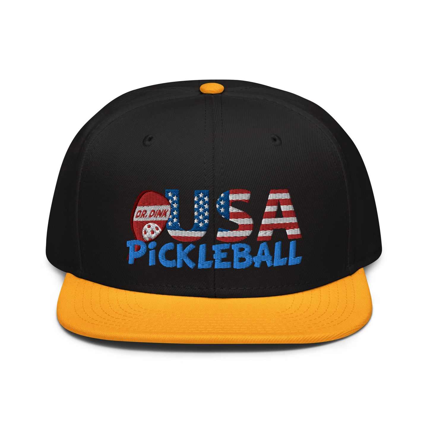 Snapback Hat - "Pickleball USA" w/paddle - DocDink.com