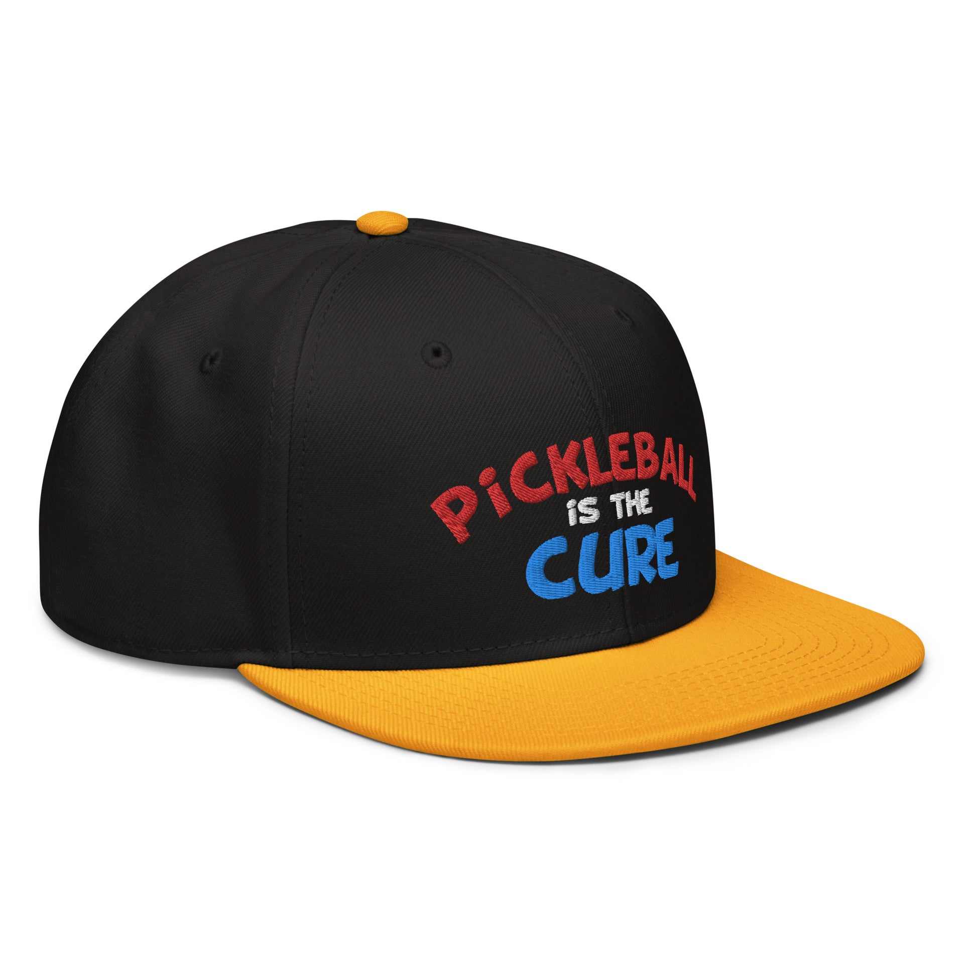 Snapback Hat - "Pickleball is the Cure" - DocDink.com