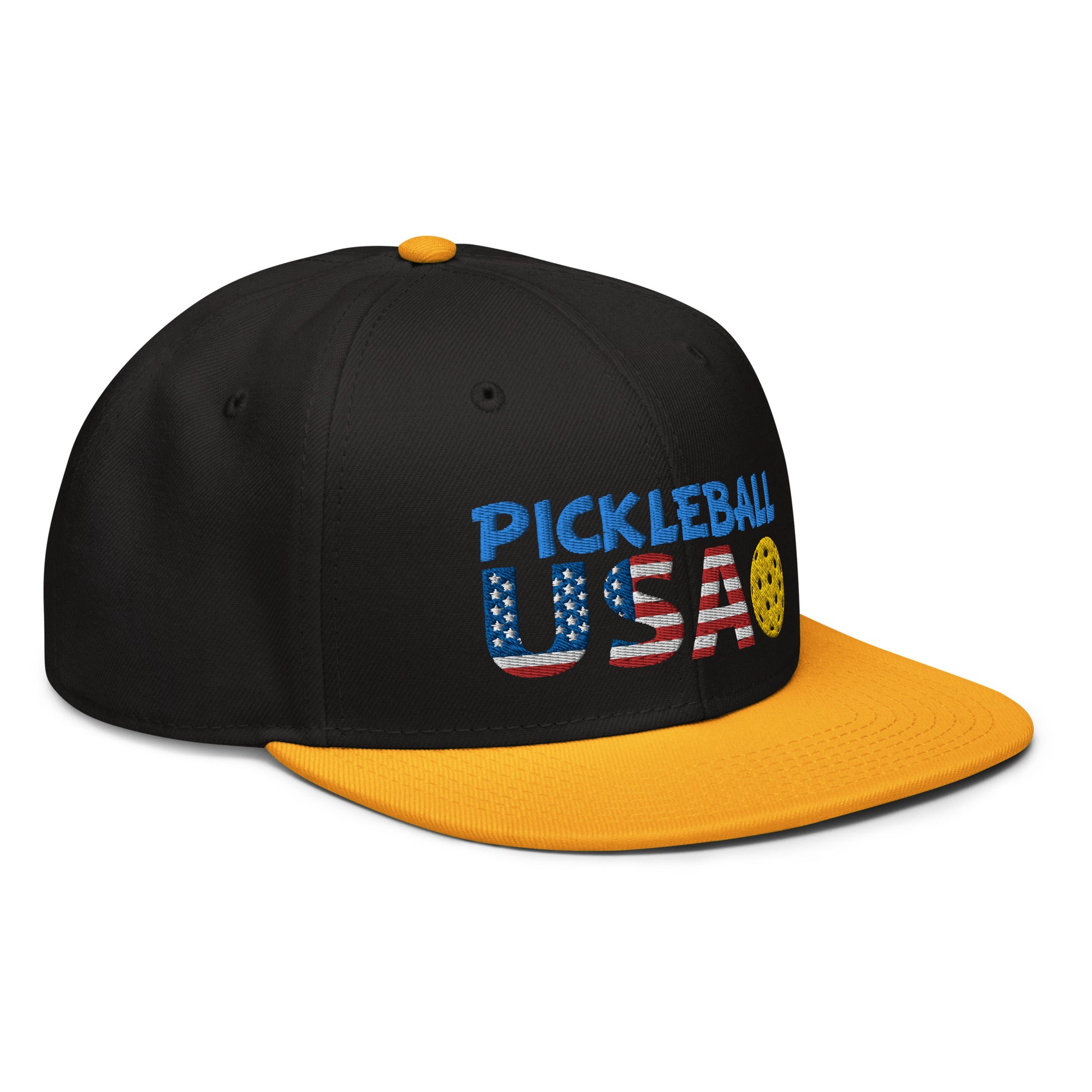 Snapback Hat - "Pickleball USA" + ball - DocDink.com