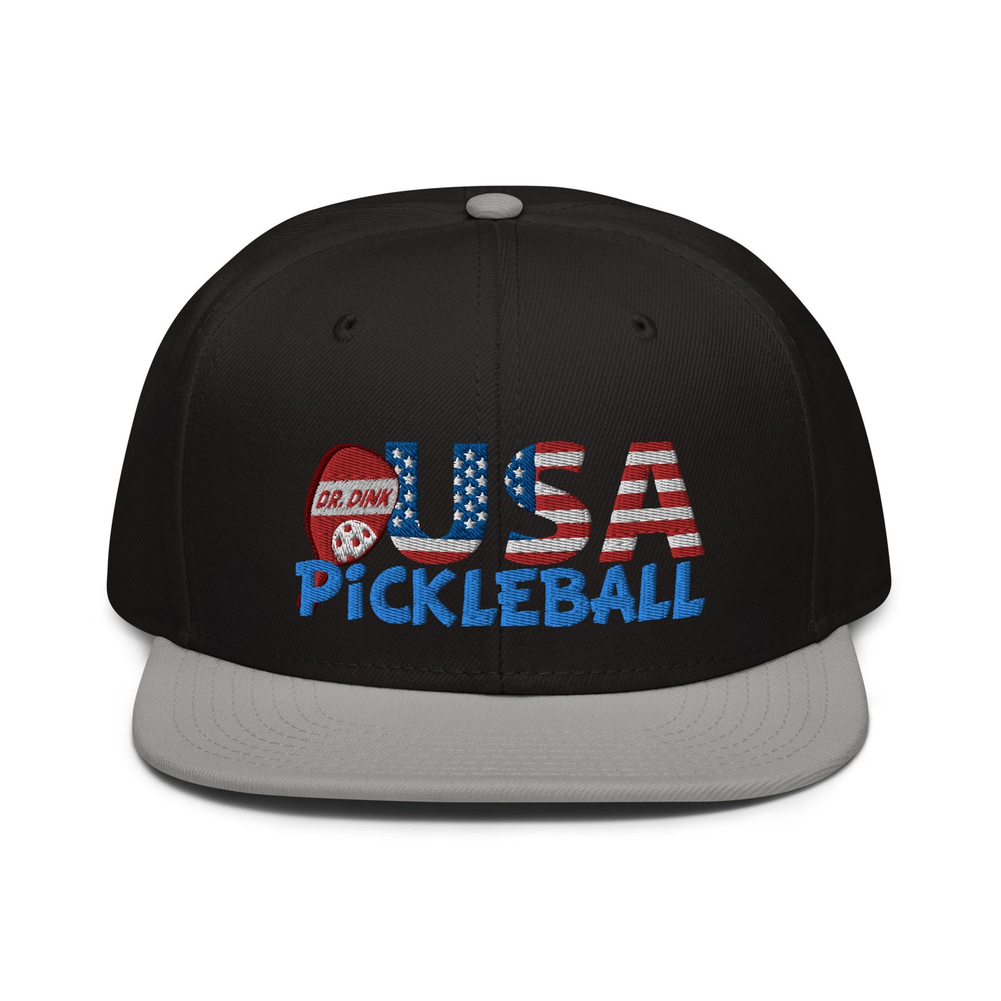 Snapback Hat - "Pickleball USA" w/paddle - DocDink.com