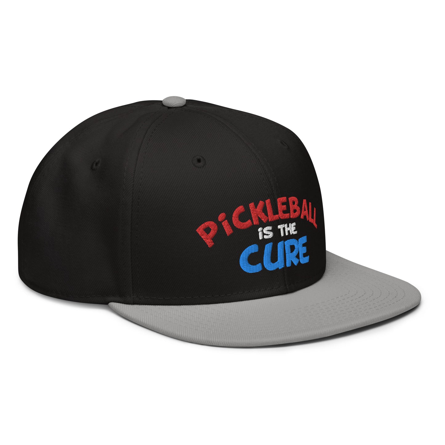 Snapback Hat - "Pickleball is the Cure" - DocDink.com