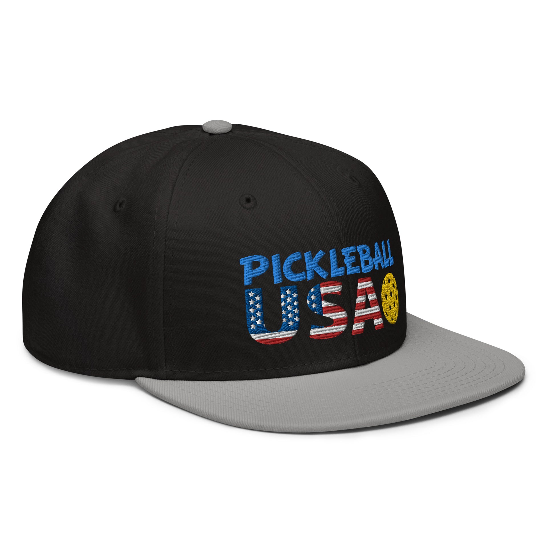 Snapback Hat - "Pickleball USA" + ball - DocDink.com