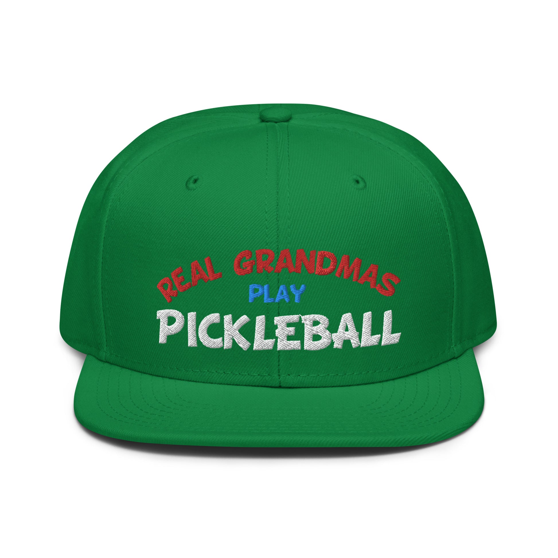 Snapback Hat - "REAL Grandmas Play Pickleball" - DocDink.com