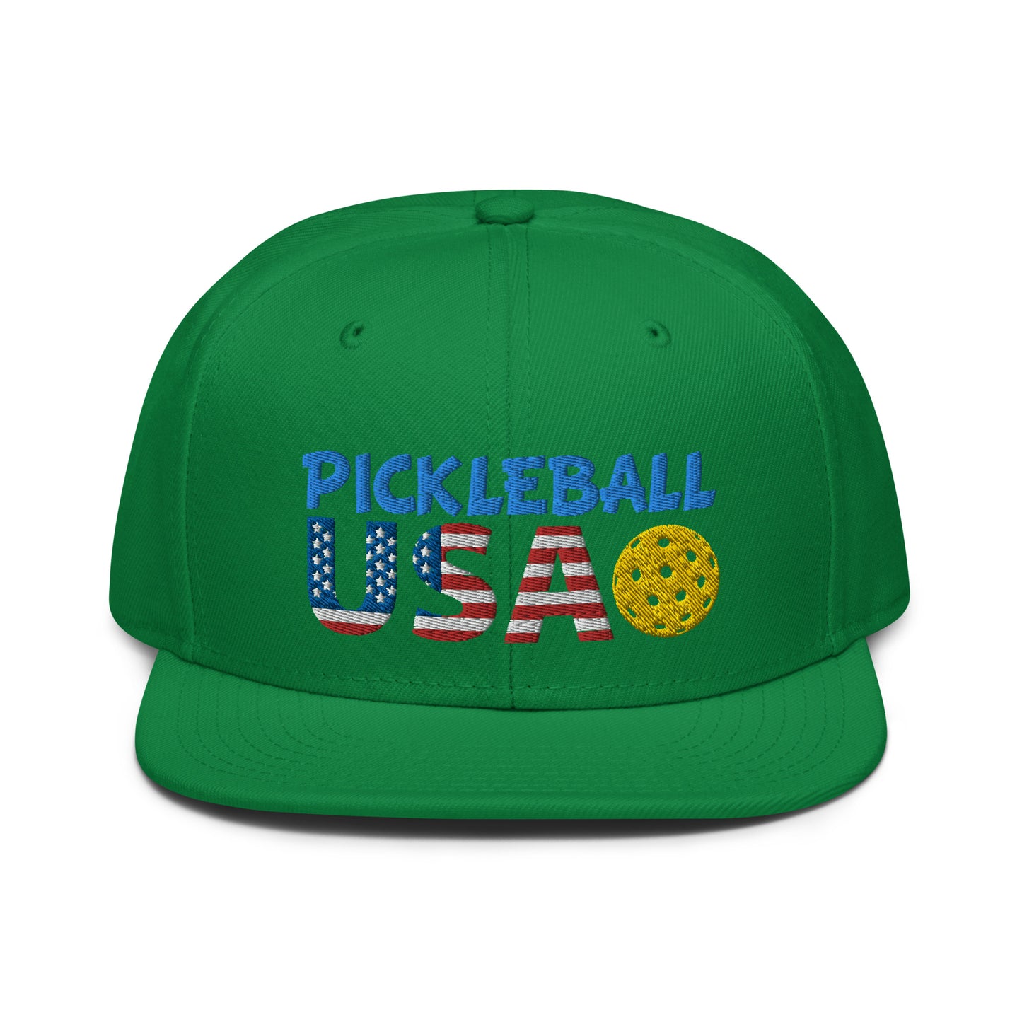 Snapback Hat - "Pickleball USA" + ball - DocDink.com