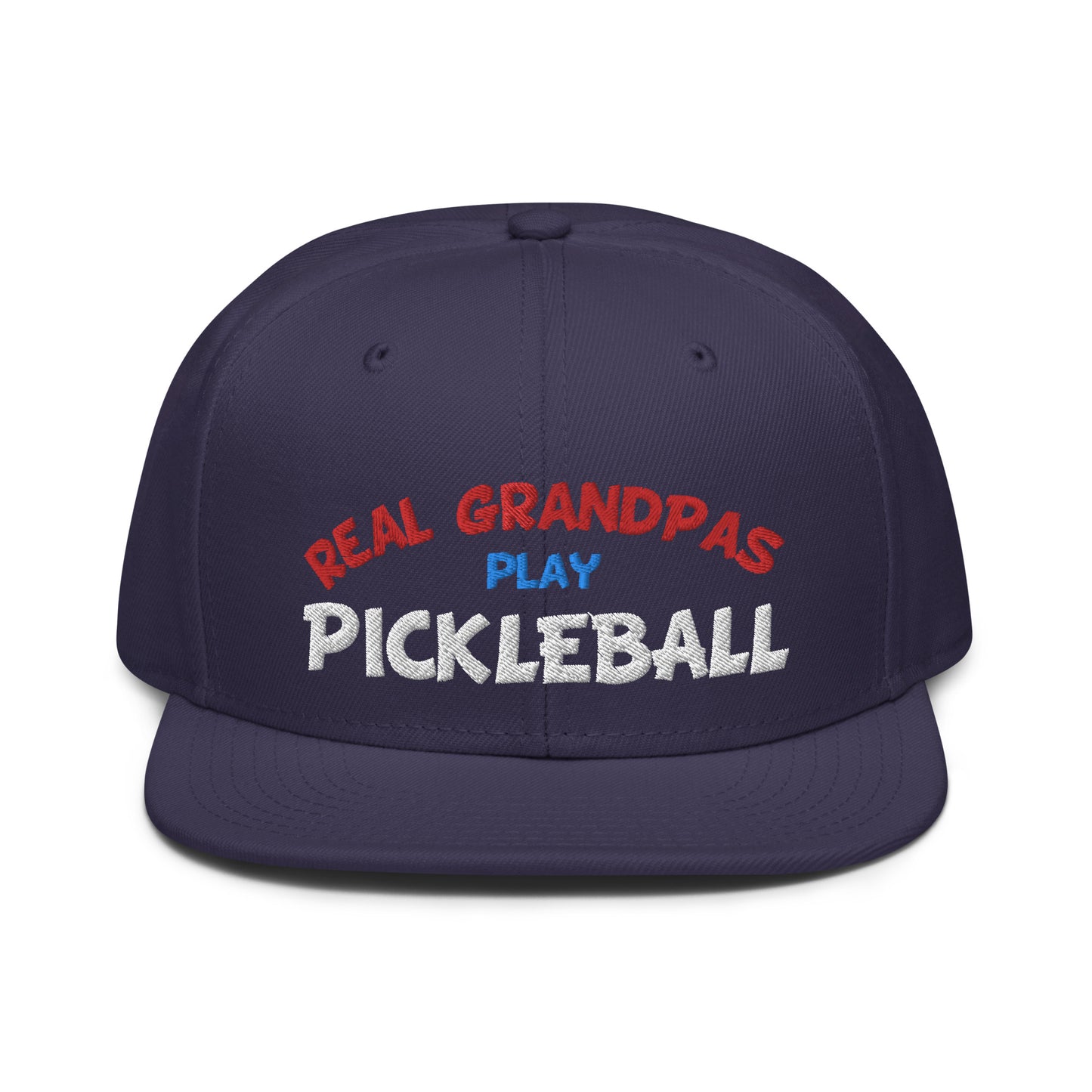 Snapback Hat - "REAL Grandpas Play Pickleball" - DocDink.com