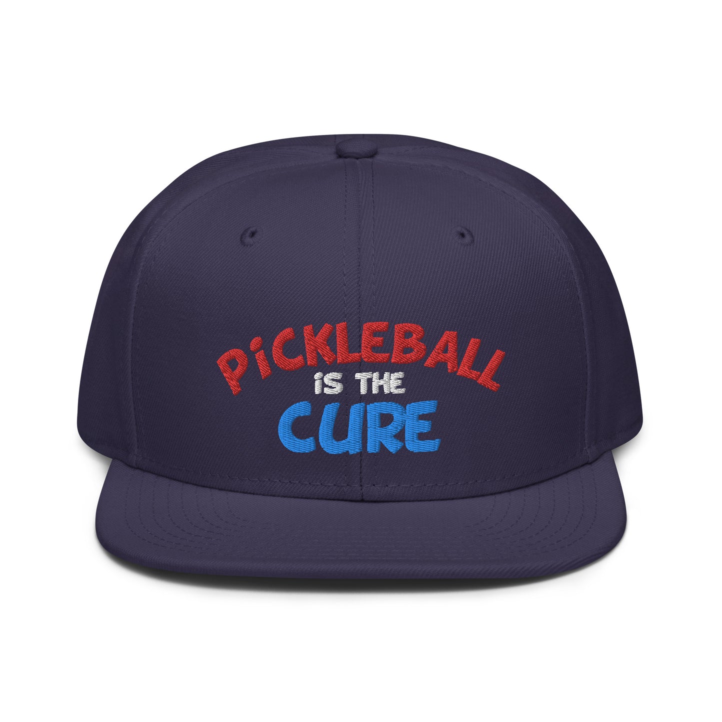 Snapback Hat - "Pickleball is the Cure" - DocDink.com